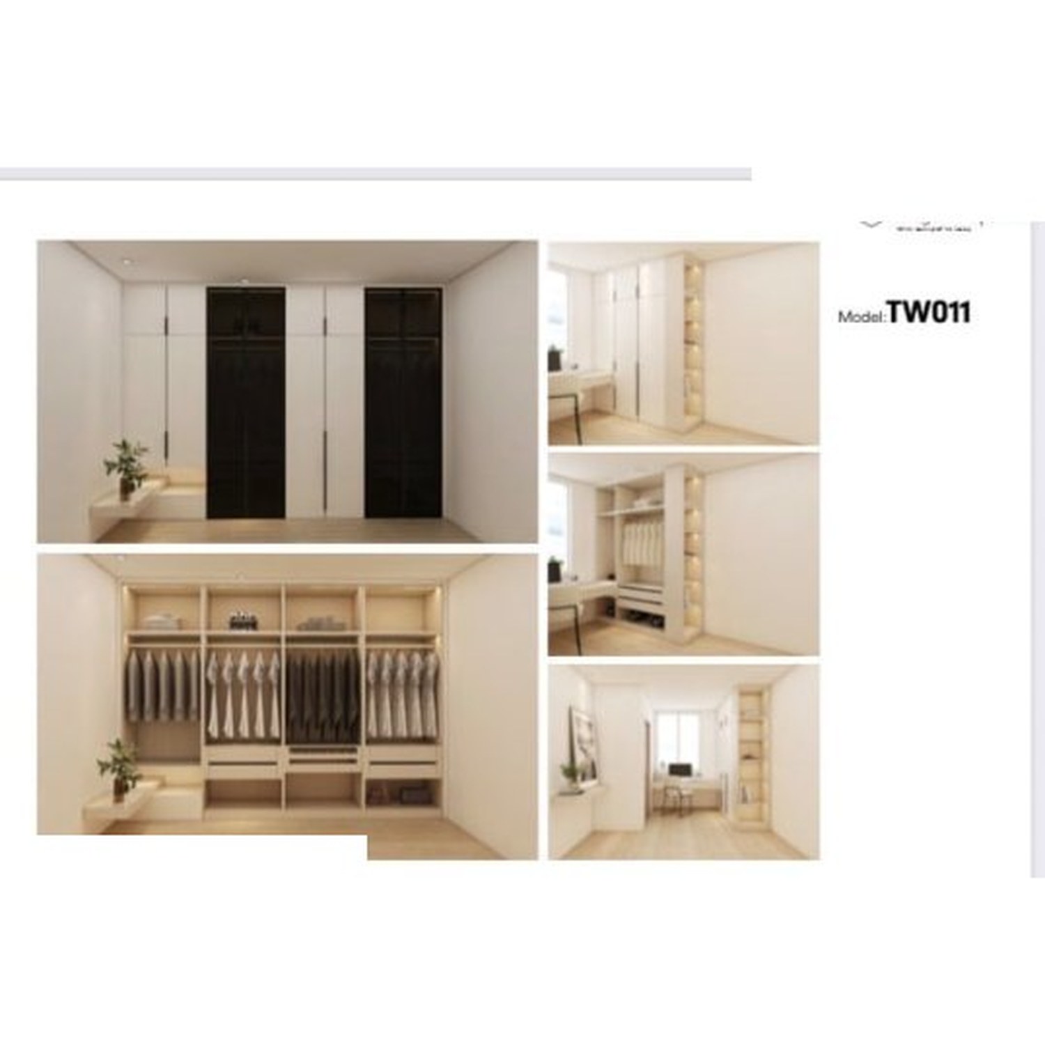 BUILD SOURCE™ Custom Closet — Highland Oak and Onyx Wardrobe TW011 — 8" x 12" Sample