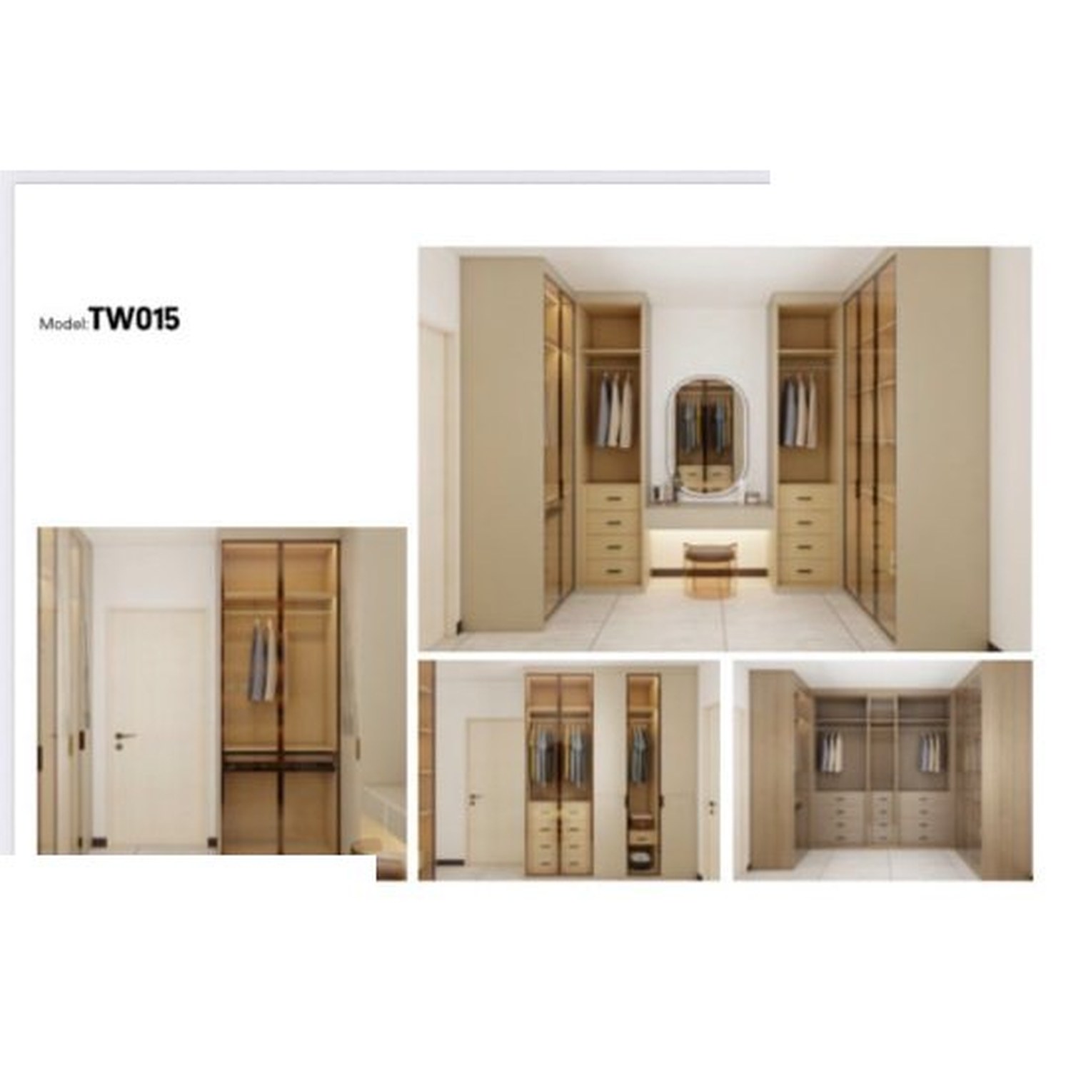 BUILD SOURCE™ Custom Closet — Toscana Natural Oak Dressing Room TW015 — 8" x 12" Sample