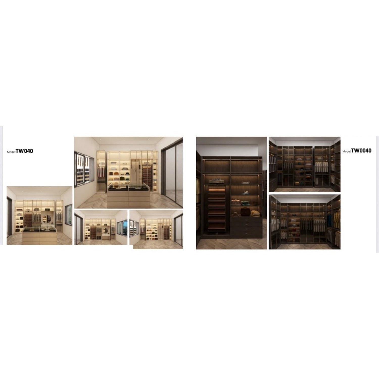 BUILD SOURCE™ Custom Closet — Onyx Prime Glass Island Dressing Room TW040 — 8" x 12" Sample