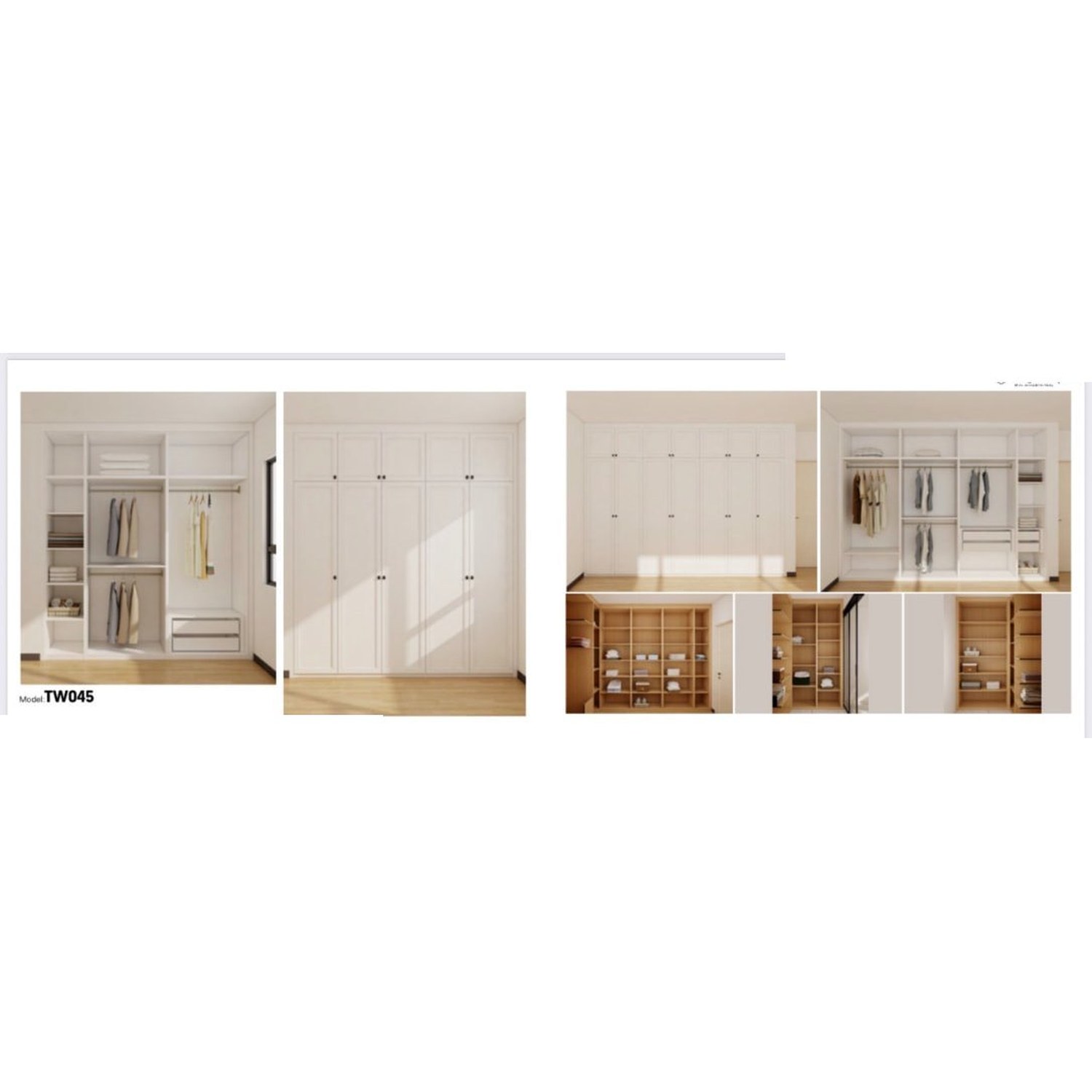 BUILD SOURCE™ Custom Closet — Classic Raised Panel Wardrobe TW045 — 8" x 12" Sample