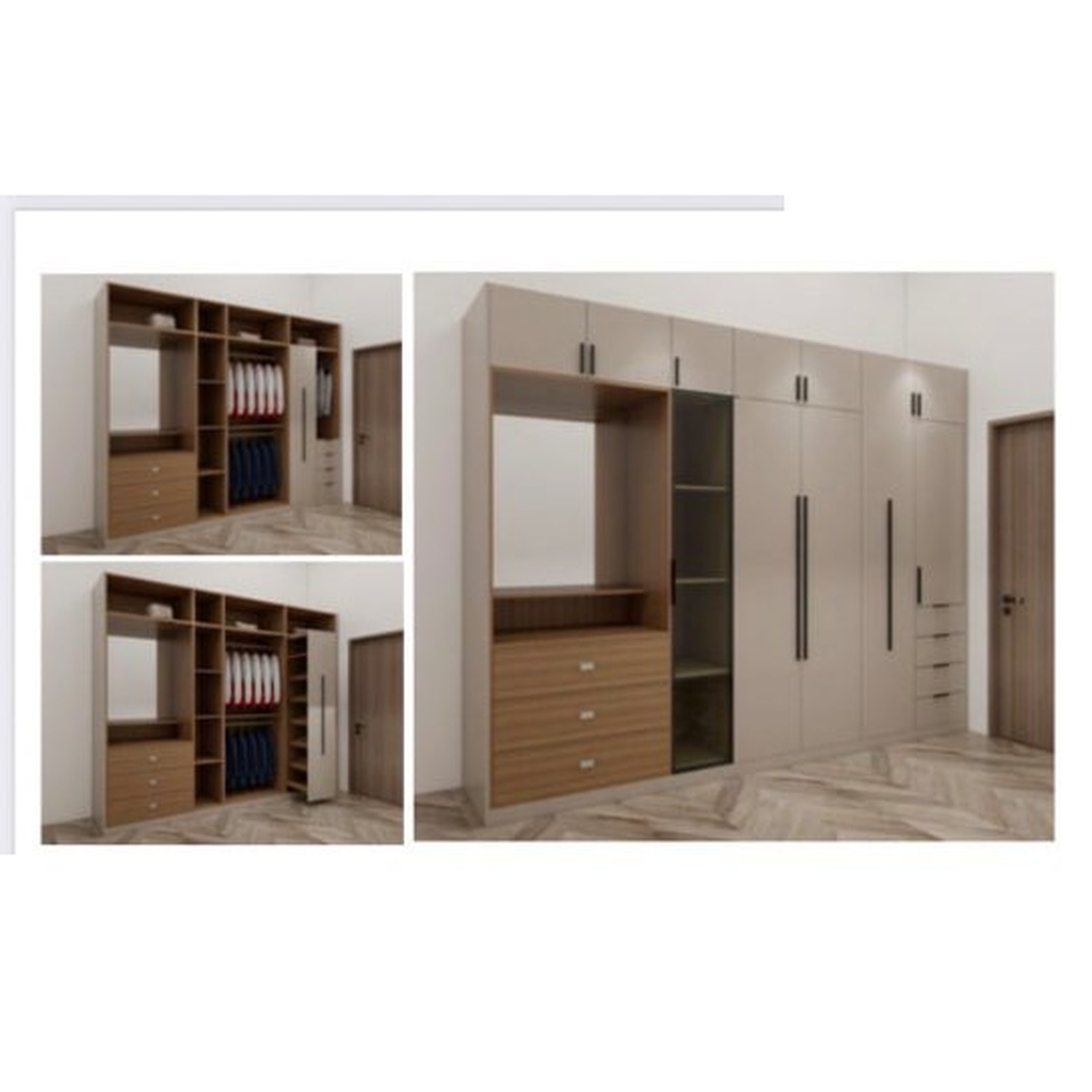 BUILD SOURCE™ Custom Closet — Cascade Open Media Wardrobe TW050 — 8" x 12" Sample