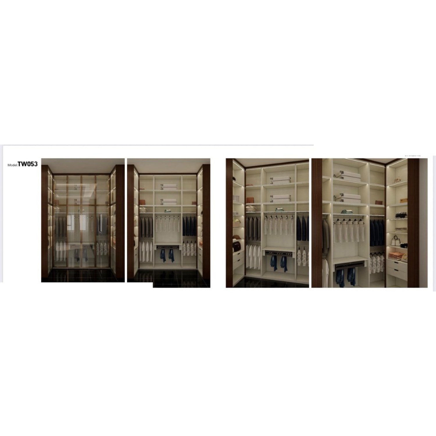 BUILD SOURCE™ Custom Closet — Bronzo Bronze Glass Corner Closet TW053 — 8" x 12" Sample