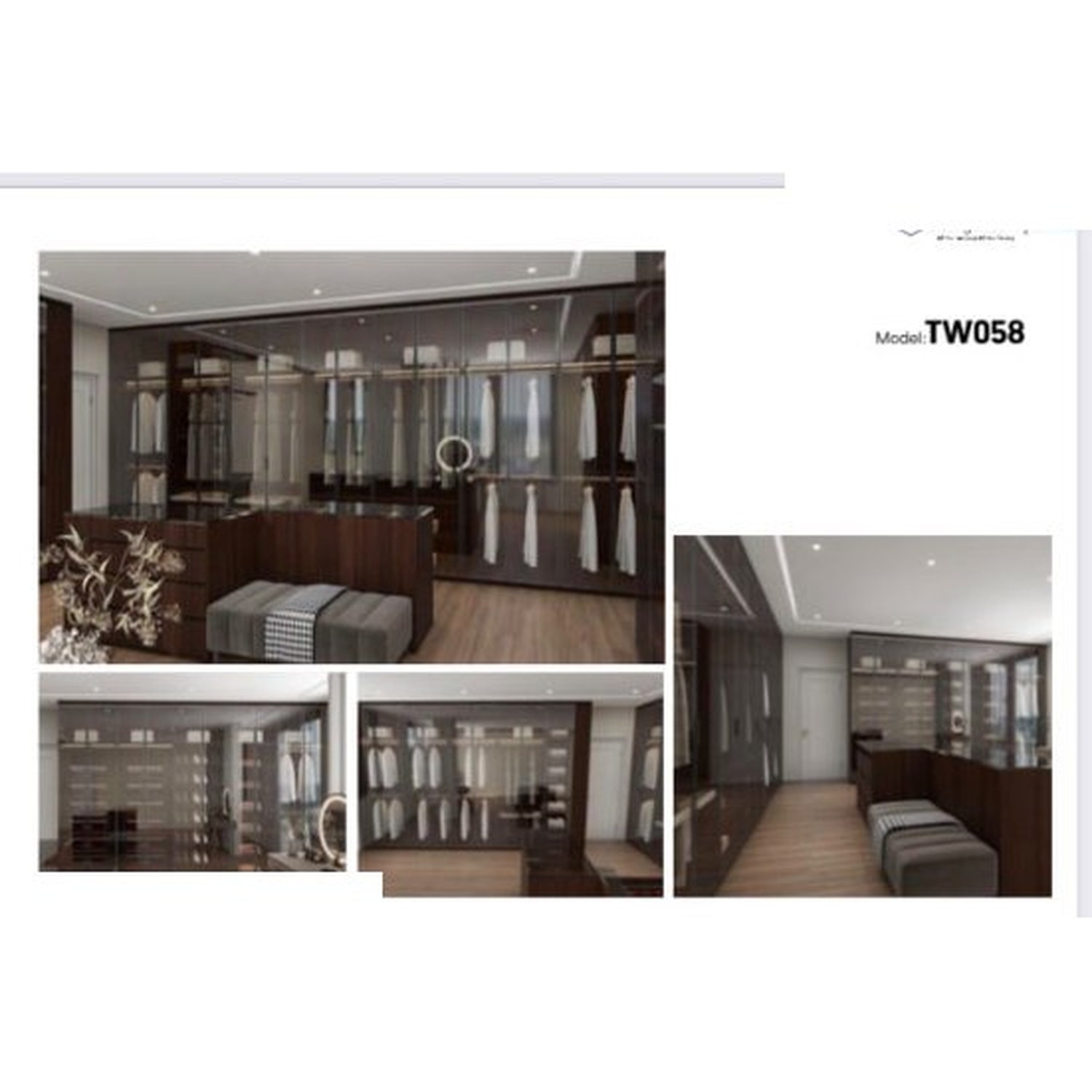BUILD SOURCE™ Custom Closet — Manor Dark Bronze Dressing Suite TW058 — 8" x 12" Sample