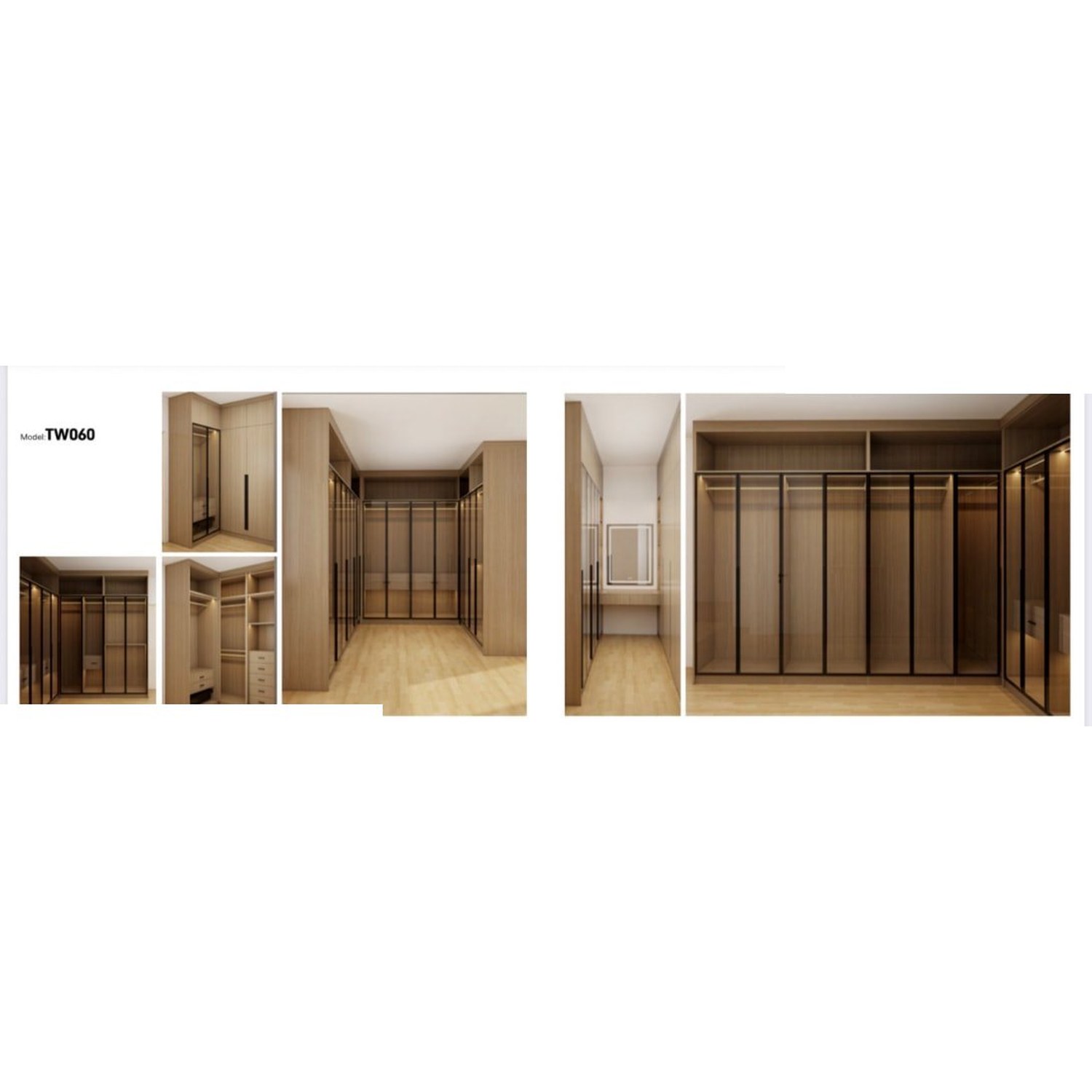 BUILD SOURCE™ Custom Closet — Corridor Oak Glass Walk-Through Closet TW060 — 8" x 12" Sample