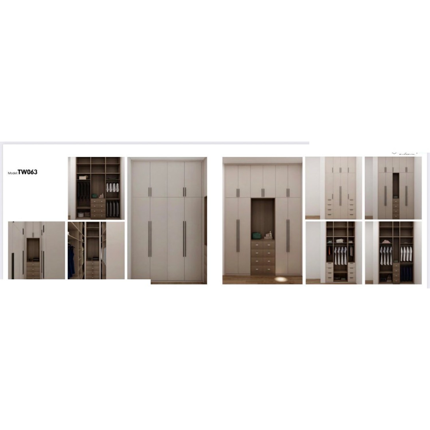 BUILD SOURCE™ Custom Closet — Alcove Recessed Drawer Wardrobe TW063 — 8" x 12" Sample