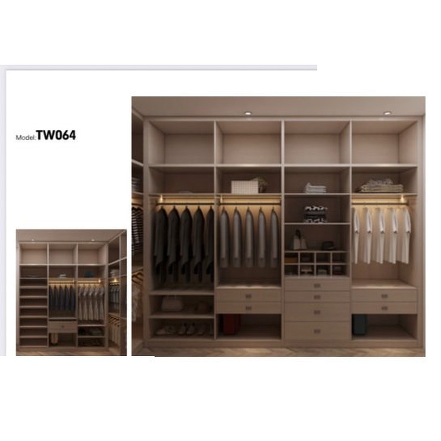 BUILD SOURCE™ Custom Closet — Terra Open Shelf Dressing Wall TW064 — 8" x 12" Sample