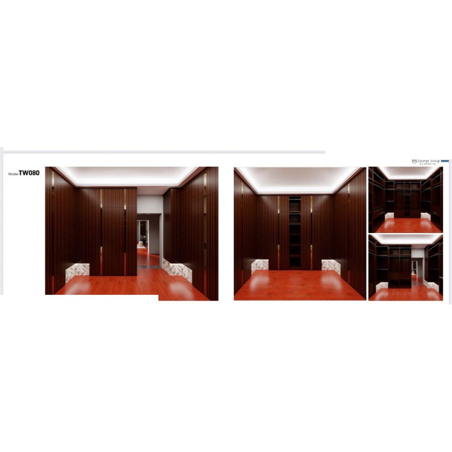 BUILD SOURCE™ Custom Closet — Imperial Mahogany Dressing Suite TW080 — 8" x 12" Sample