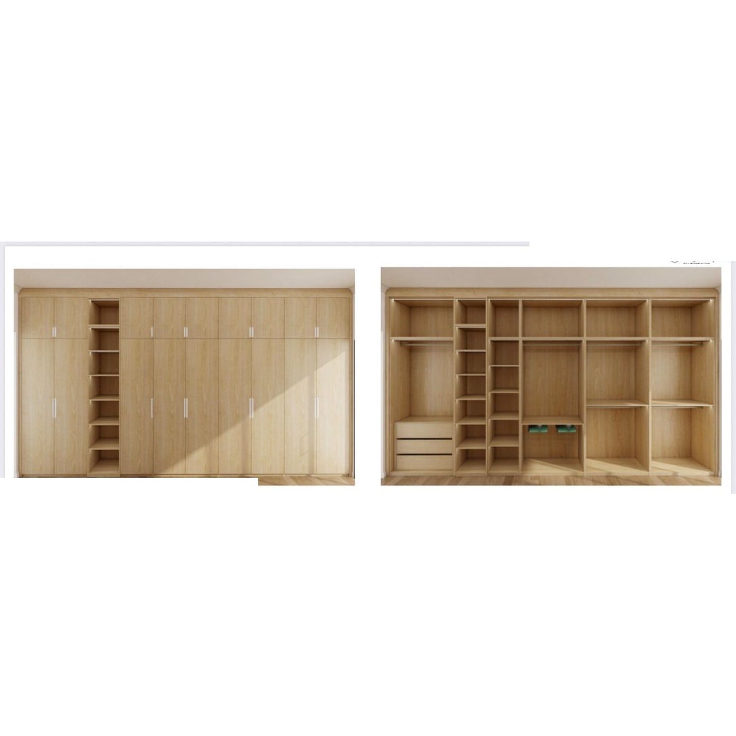 BUILD SOURCE™ Custom Closet — Sequoia Full Height Wardrobe Wall TW085 — 8" x 12" Sample