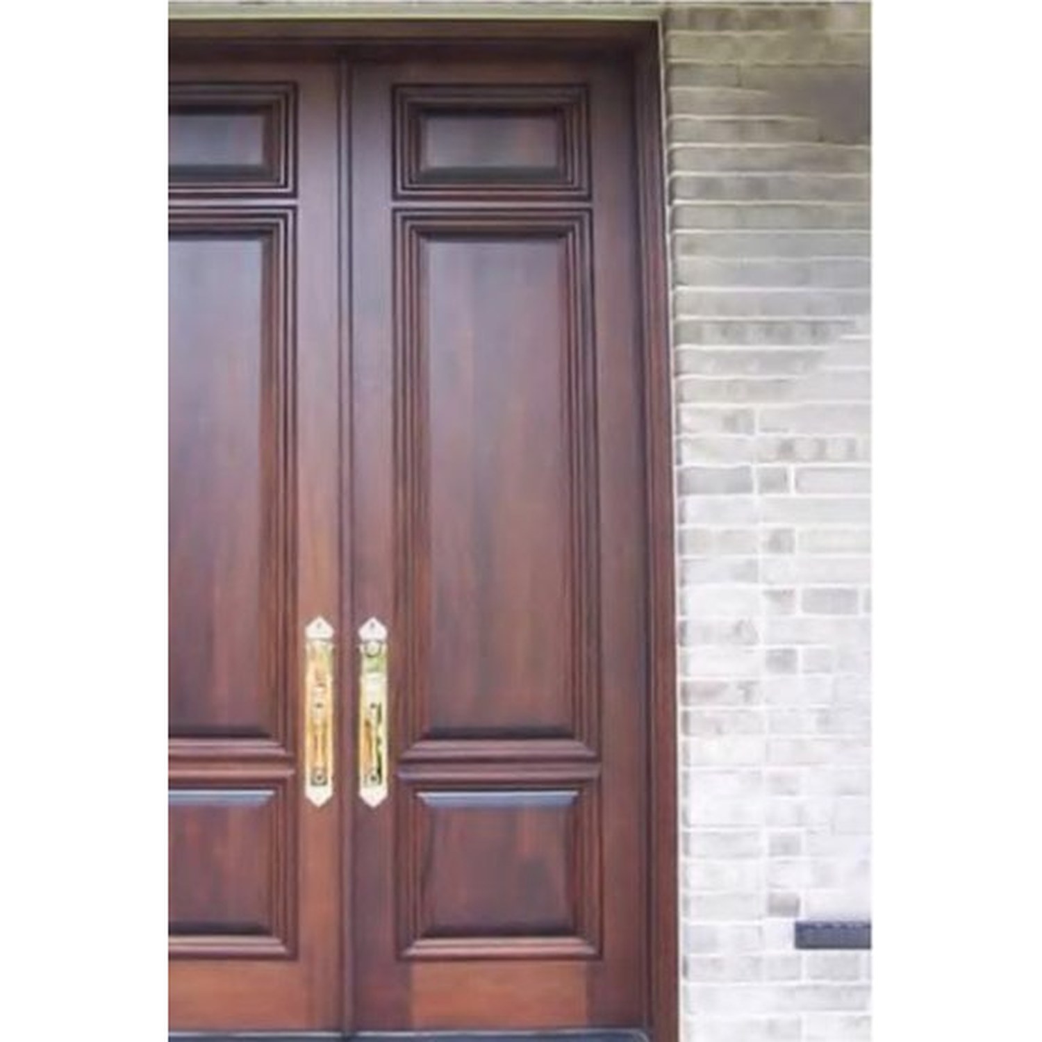 BUILD SOURCE™ Traditional Dark Walnut Raised Panel Double Doors EA-0006 — 8" x 12" Sample