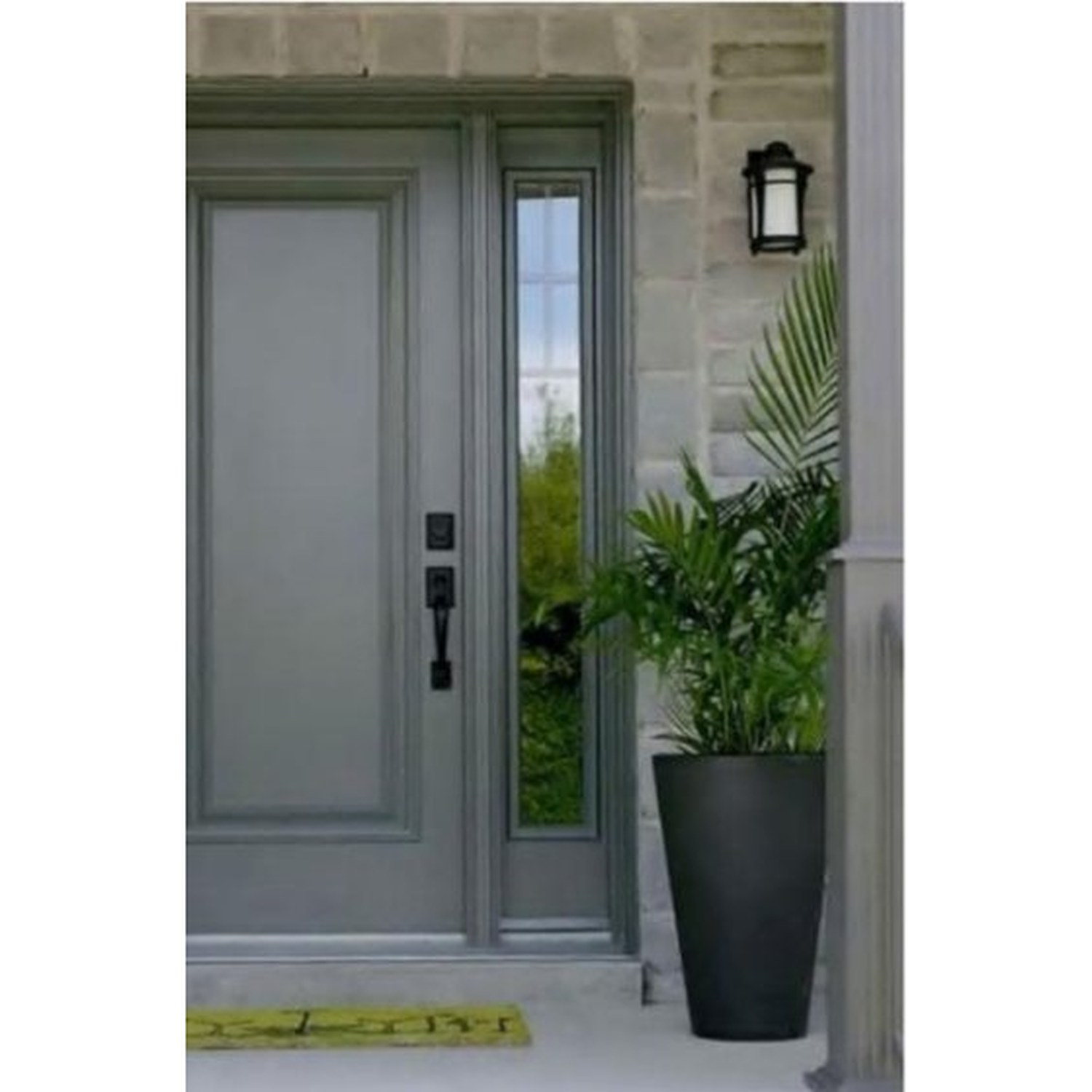 BUILD SOURCE™ Modern Slate Grey Entry Door with Sidelite EA-0016 — 8" x 12" Sample