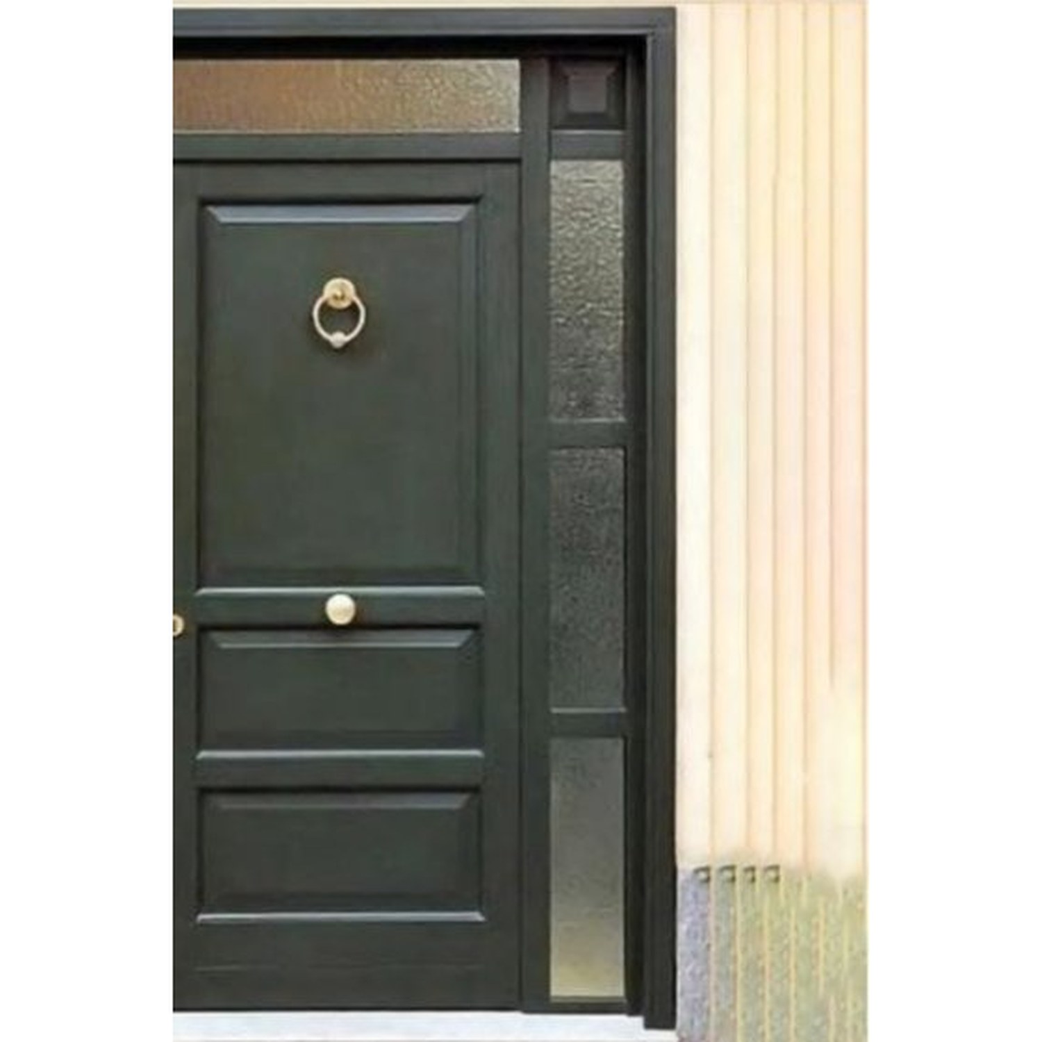 BUILD SOURCE™ Traditional Dark Green Panel Door with Sidelite EA-0019 — 8" x 12" Sample
