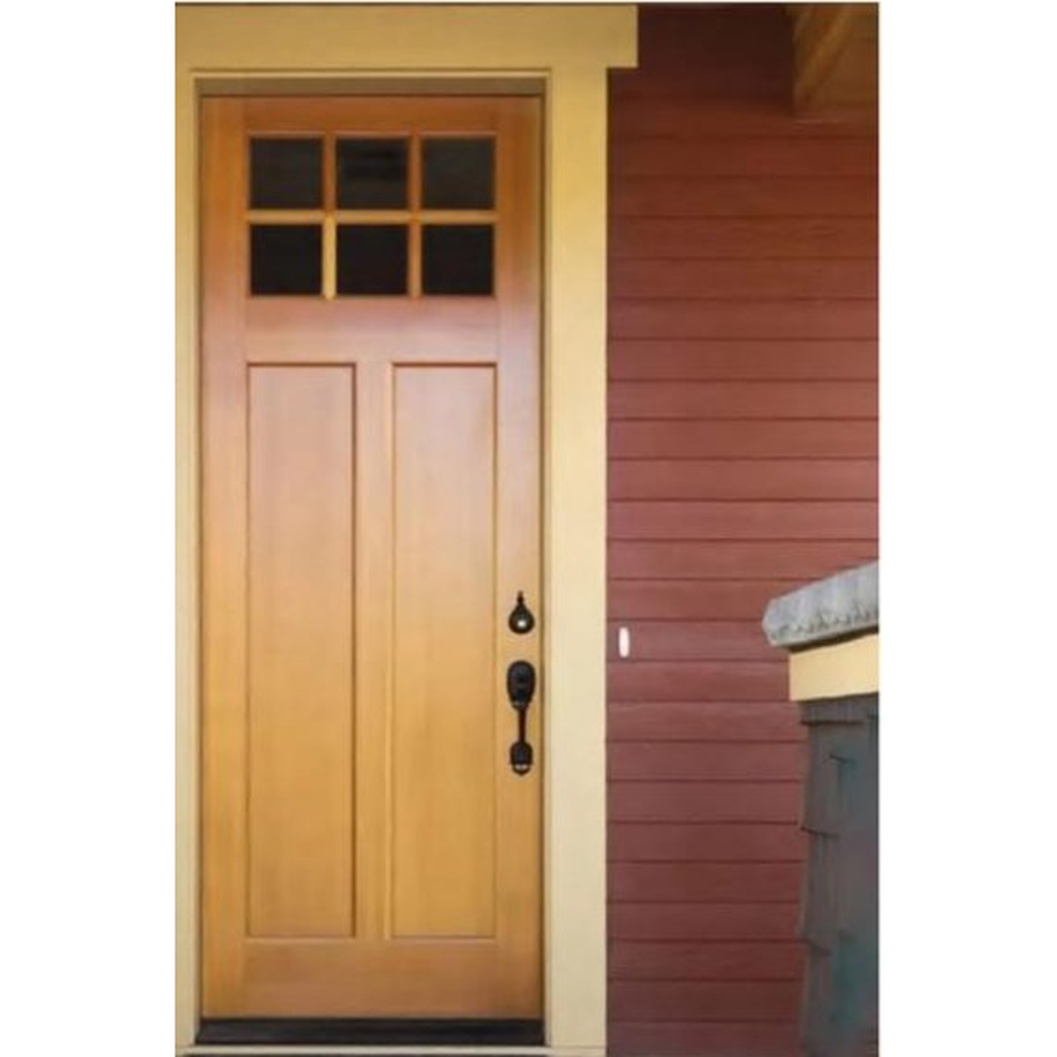 BUILD SOURCE™ Craftsman Natural Honey Oak 6 Lite Panel Door EA-0026 — 8" x 12" Sample