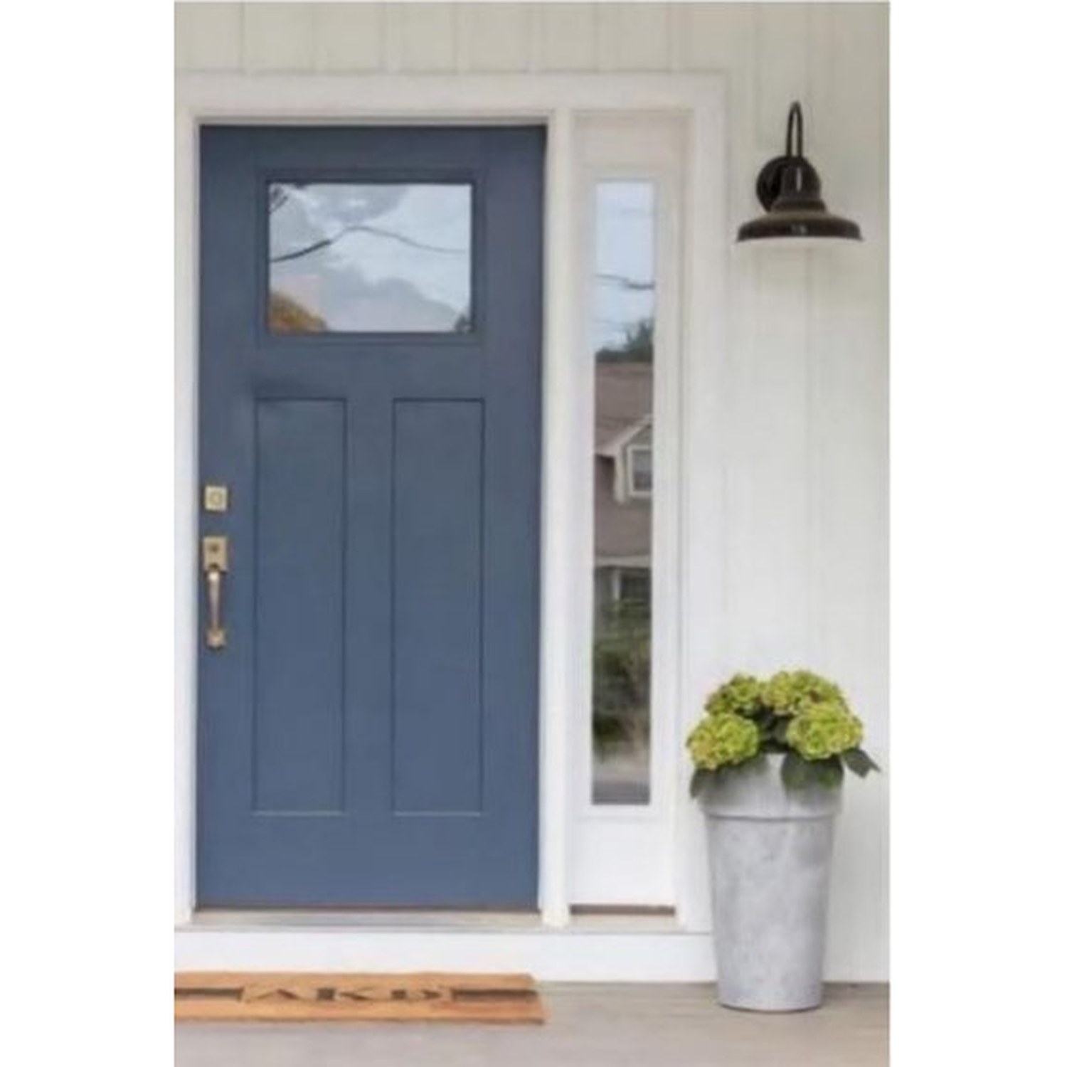 BUILD SOURCE™ Craftsman Navy Blue Single Lite Panel Entry Door EA-0030 — 8" x 12" Sample