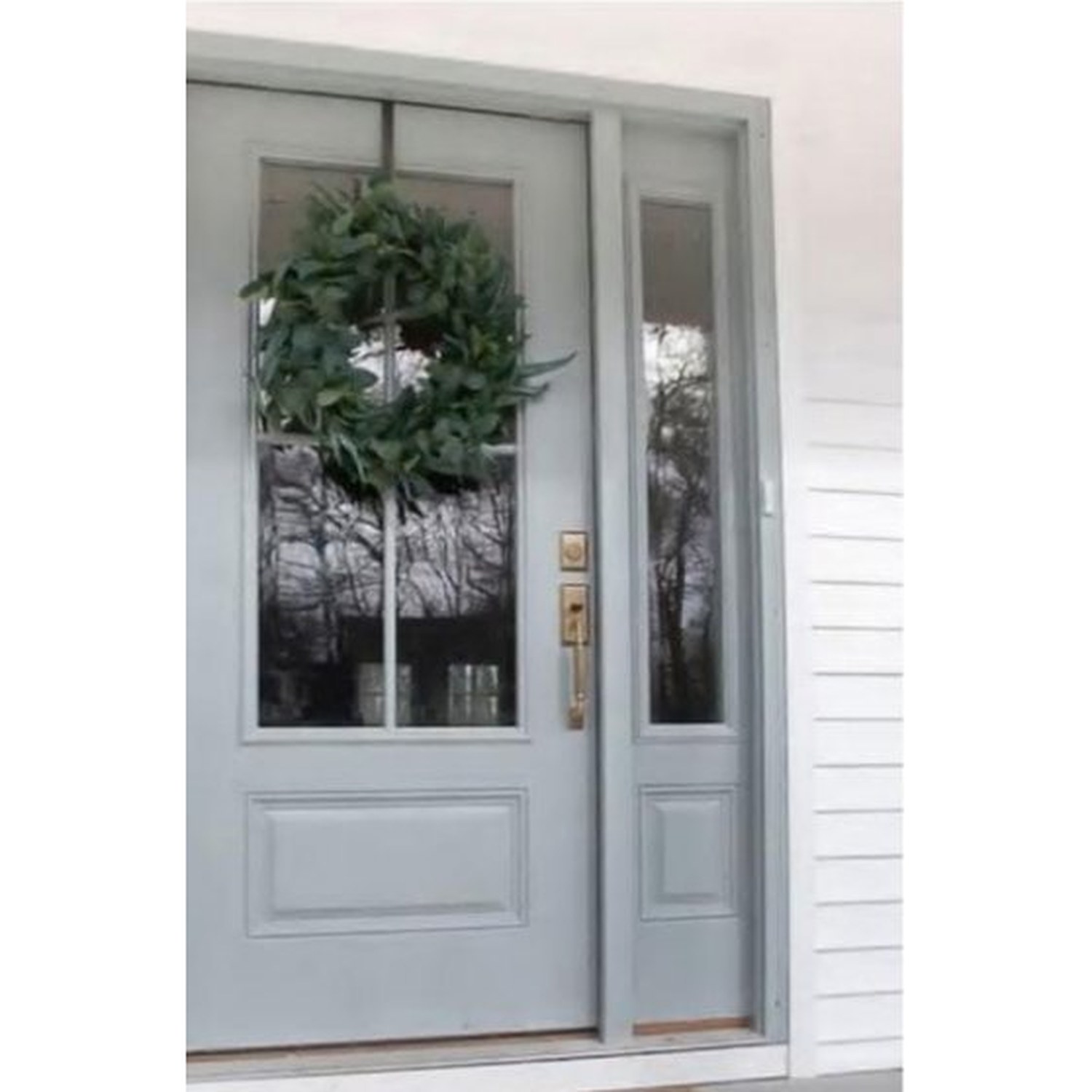 BUILD SOURCE™ Modern Farmhouse Grey Four Lite Sidelite Door EA-0032 — 8" x 12" Sample