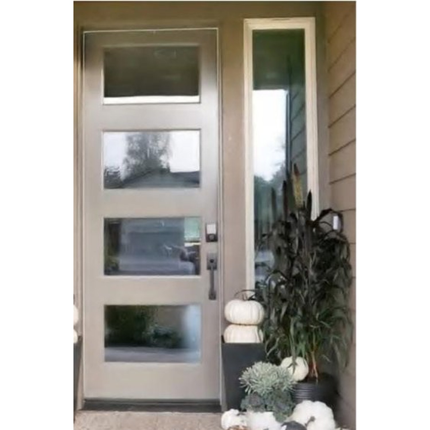 BUILD SOURCE™ Modern Light Grey Four Lite Glass Door EA-0036 — 8" x 12" Sample