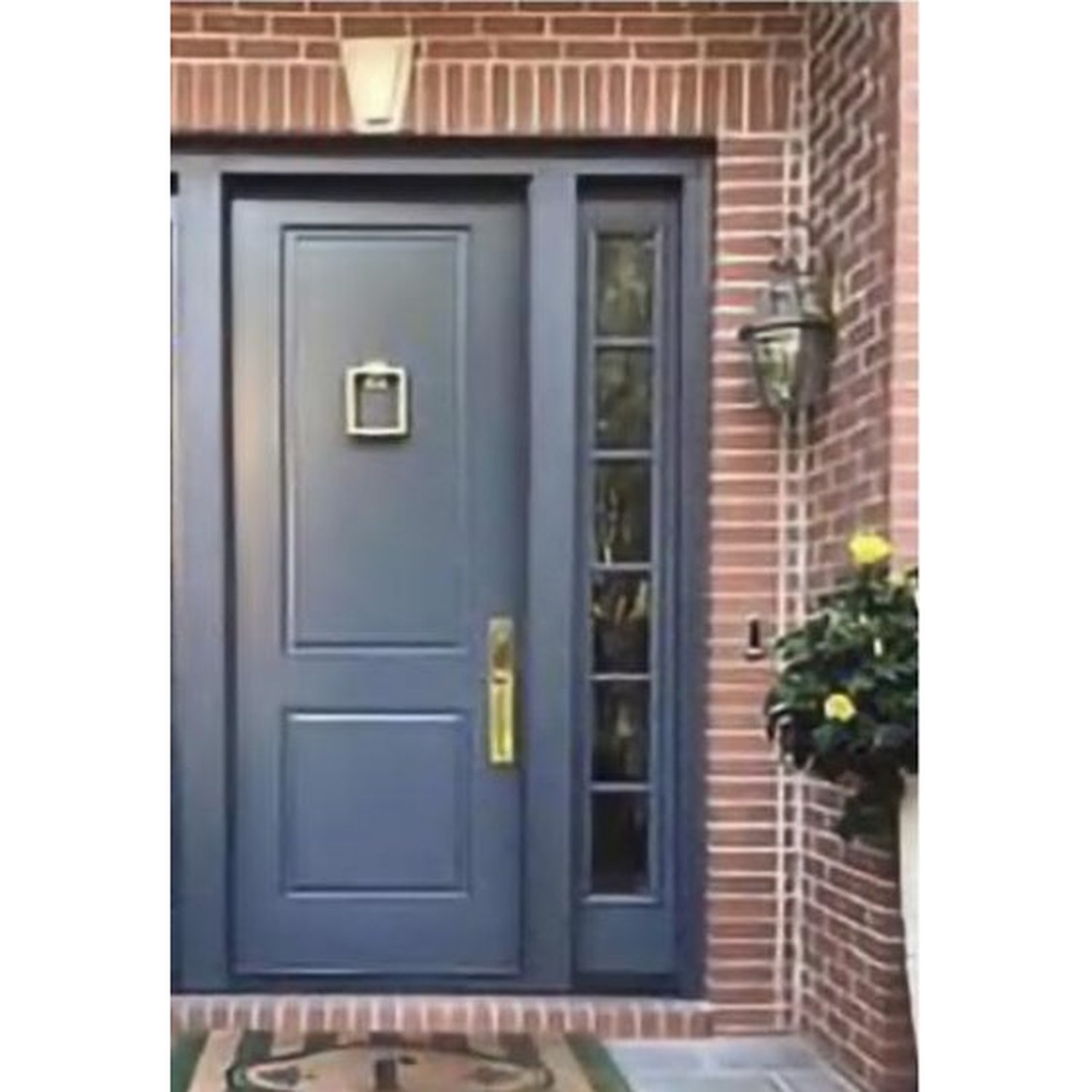 BUILD SOURCE™ Classic Navy Blue Two Panel Door Sidelite EA-0037 — 8" x 12" Sample