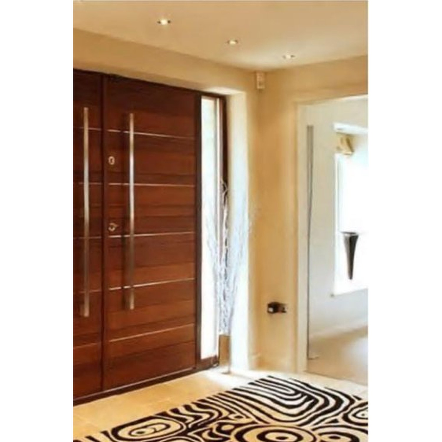 BUILD SOURCE™ Luxury Modern Walnut Horizontal Plank Double Door EA-0042 — 8" x 12" Sample