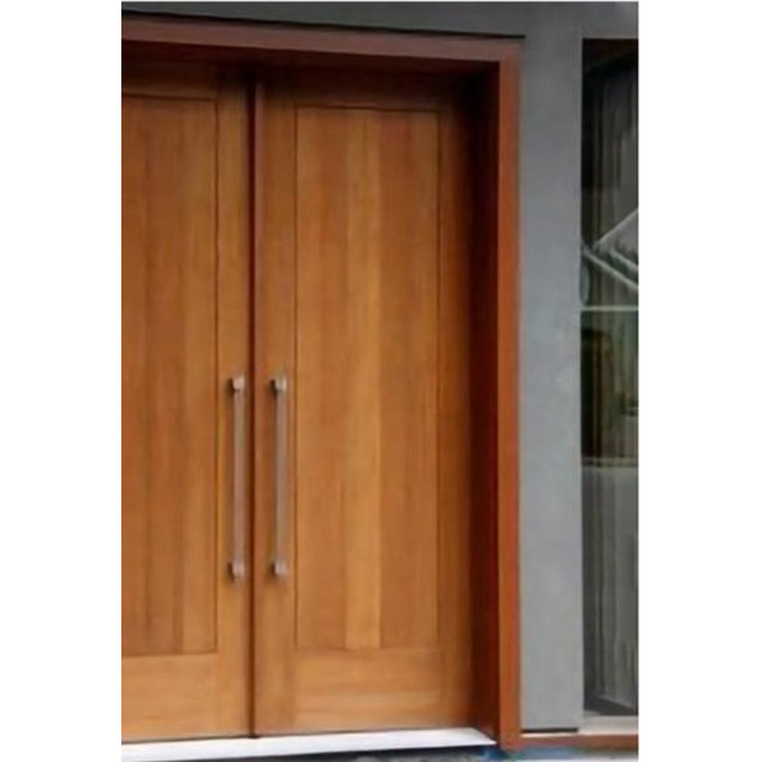 BUILD SOURCE™ Contemporary Natural Oak Vertical Panel Double Door EA-0045 — 8" x 12" Sample