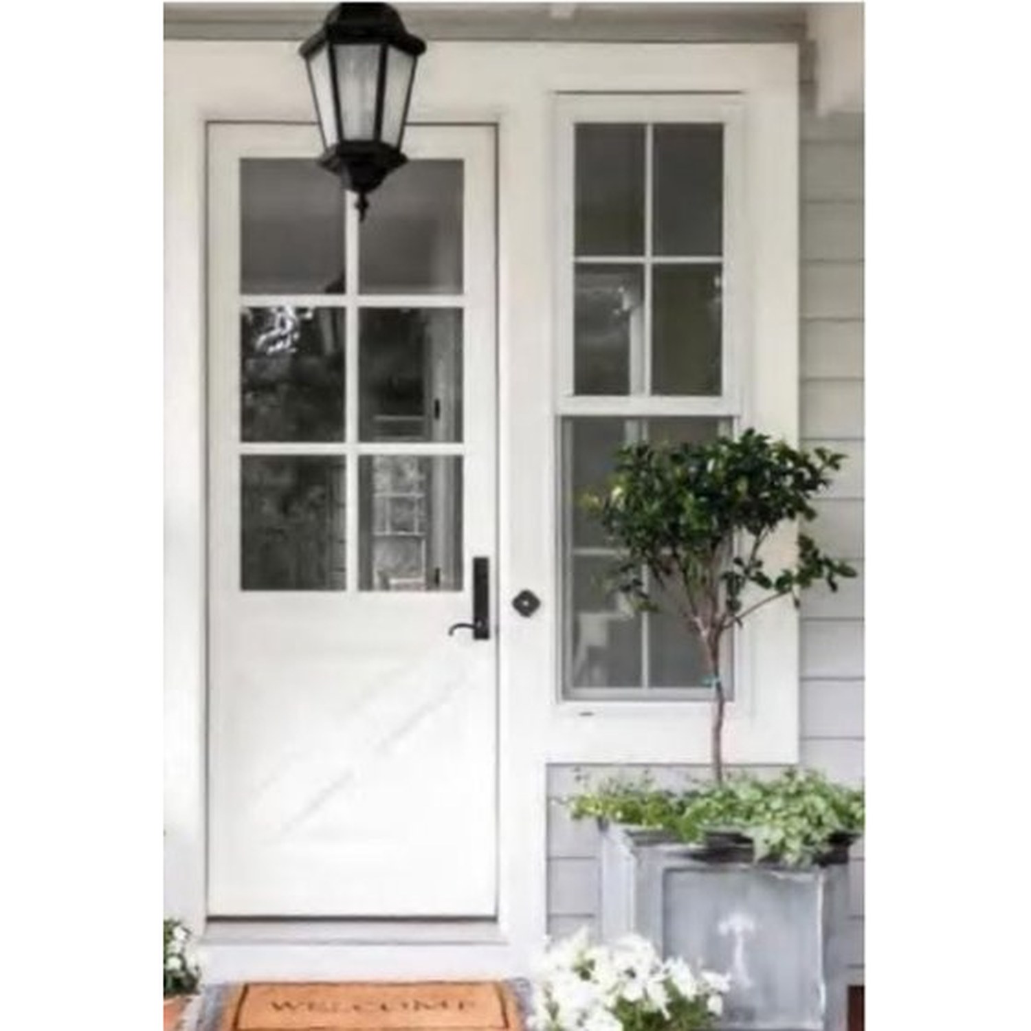 BUILD SOURCE™ Craftsman Farmhouse White Half Lite Entry Door EA-0049 — 8" x 12" Sample