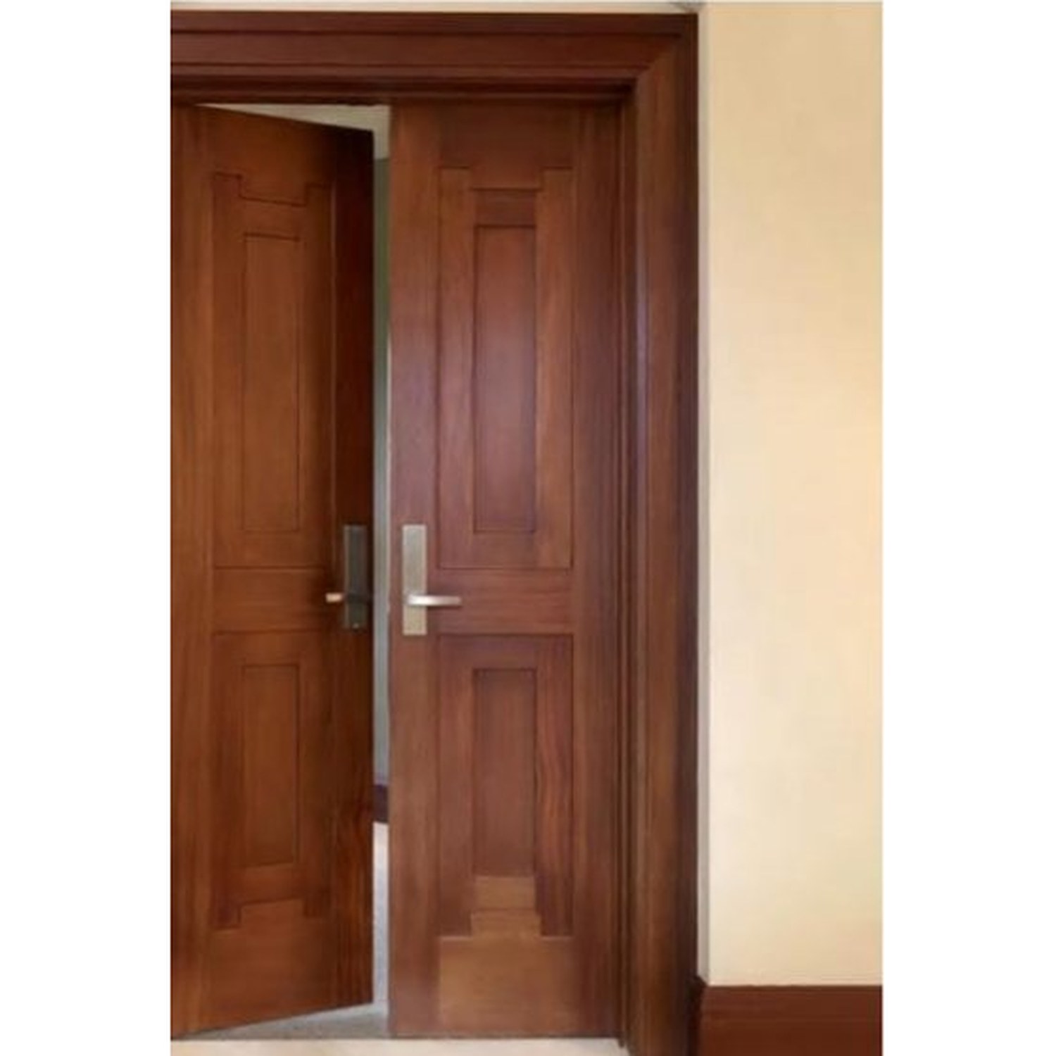 BUILD SOURCE™ Mission Style Warm Wood Double Entry Doors EA-0054 — 8" x 12" Sample