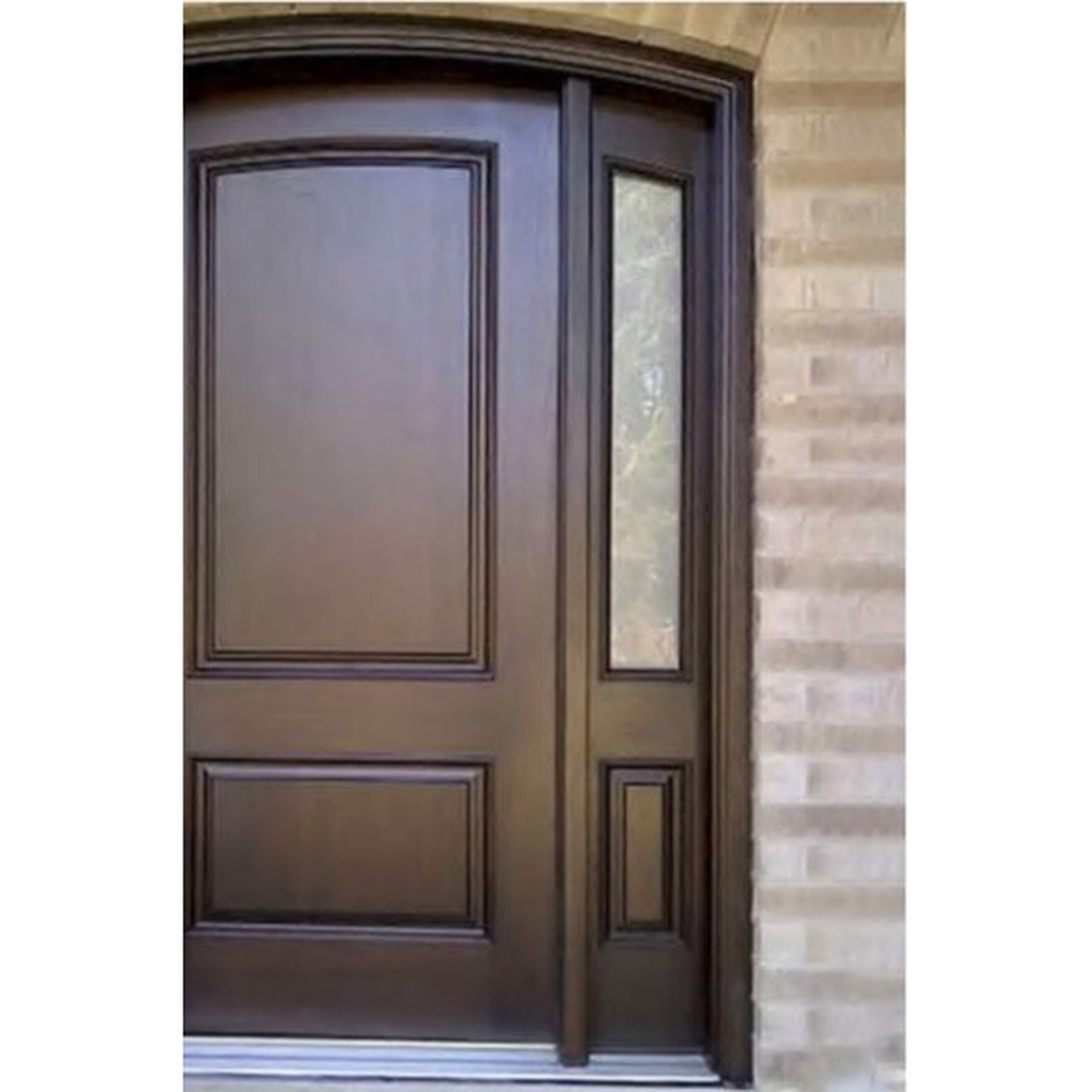 BUILD SOURCE™ Dark Espresso Raised Panel Door with Sidelite EA-0059 — 8" x 12" Sample