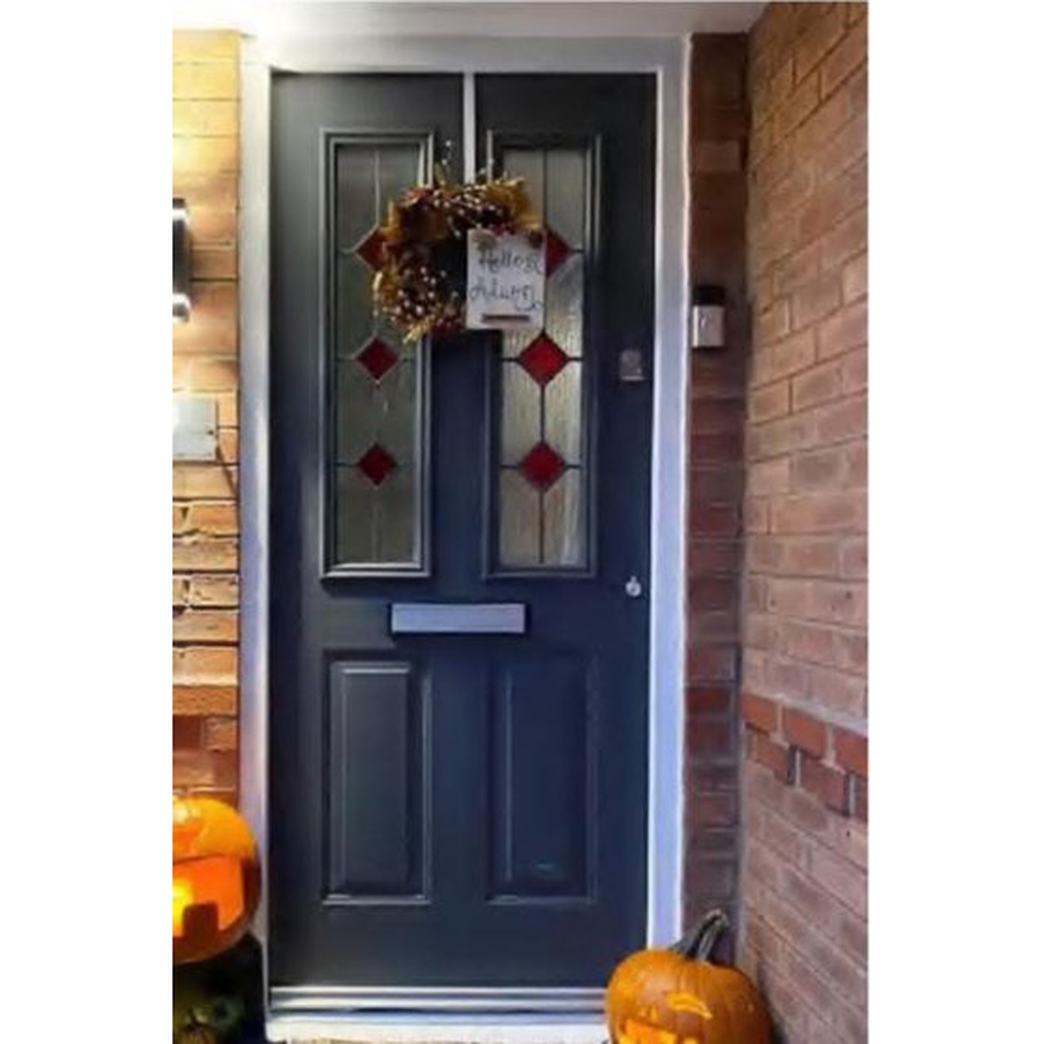 BUILD SOURCE™ Traditional Charcoal Painted Decorative Glass Door EA-0072 — 8" x 12" Sample