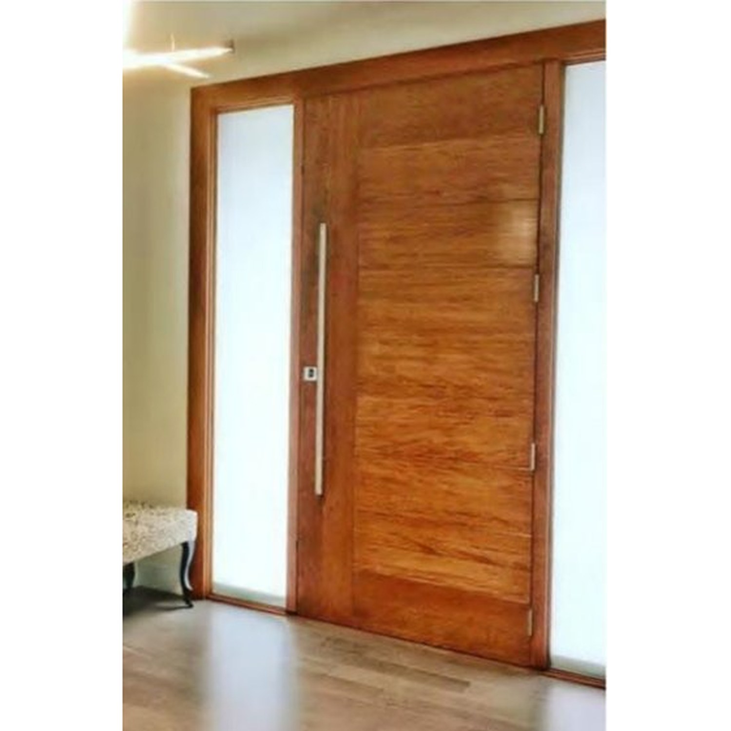 BUILD SOURCE™ Modern Horizontal Plank Door with Frosted Sidelites EA-0075 — 8" x 12" Sample
