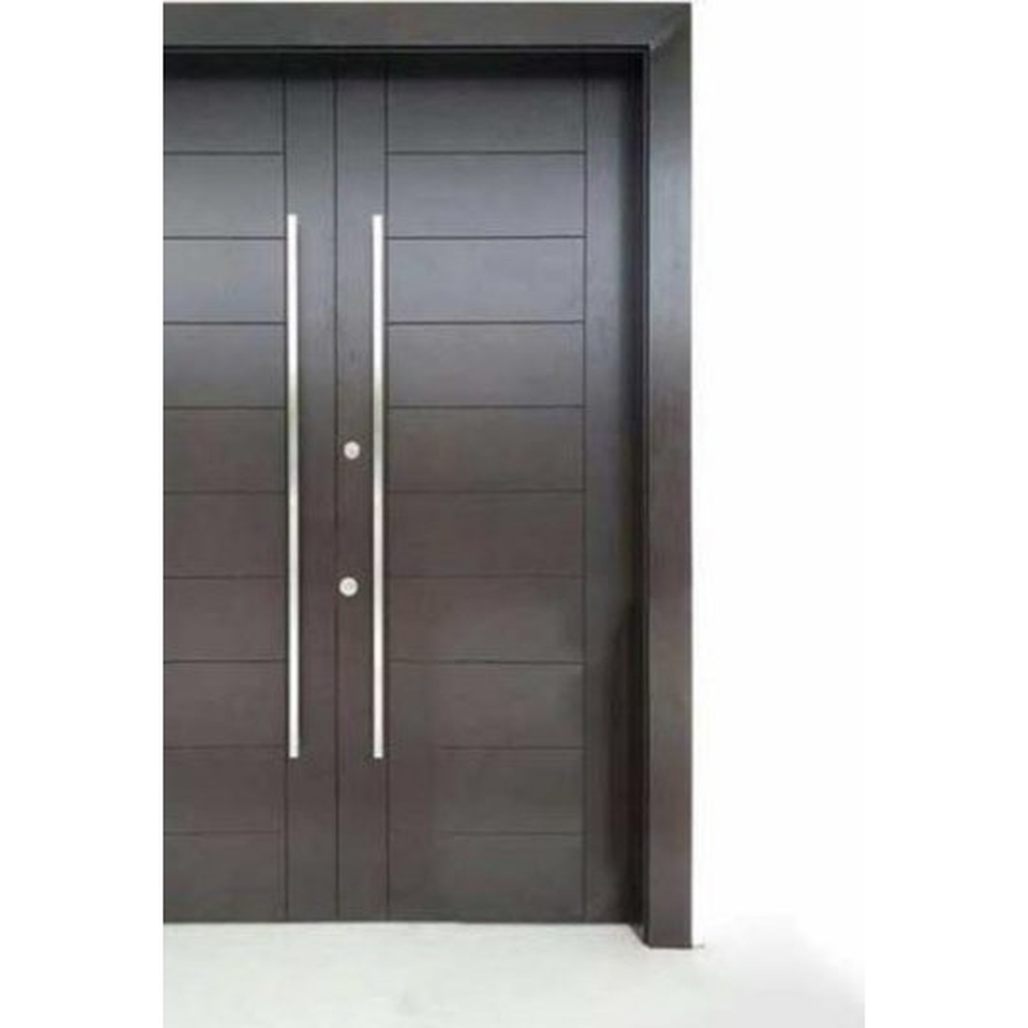 BUILD SOURCE™ Modern Espresso Horizontal Plank Double Door EA-0080 — 8" x 12" Sample
