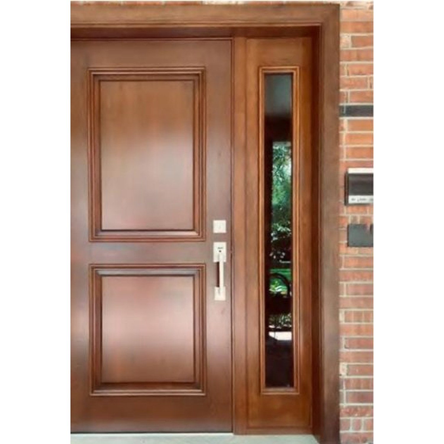 BUILD SOURCE™ Traditional Walnut Two Panel Door Sidelite EA-0081 — 8" x 12" Sample