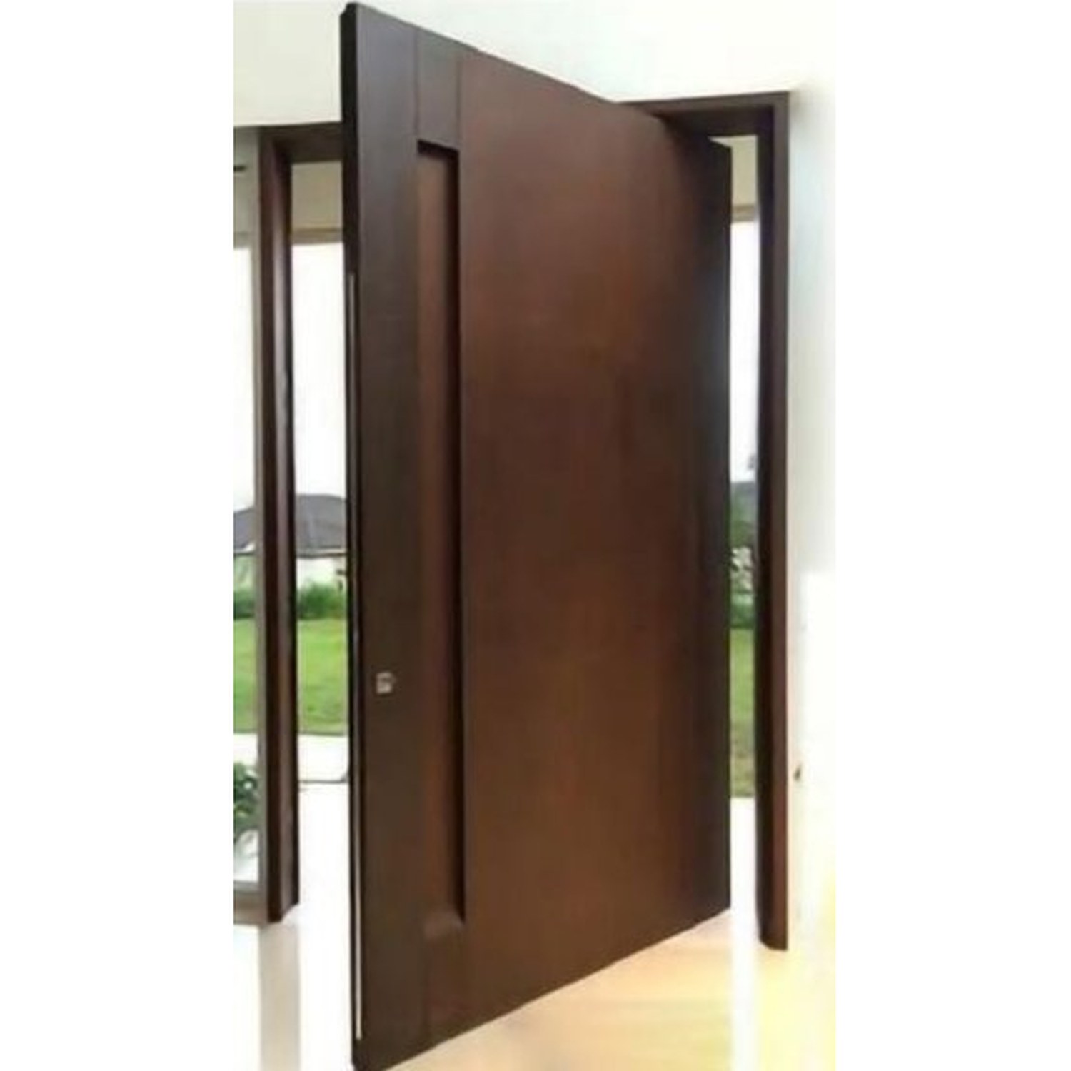 BUILD SOURCE™ Modern Dark Walnut Oversized Pivot Door EA-0083 — 8" x 12" Sample