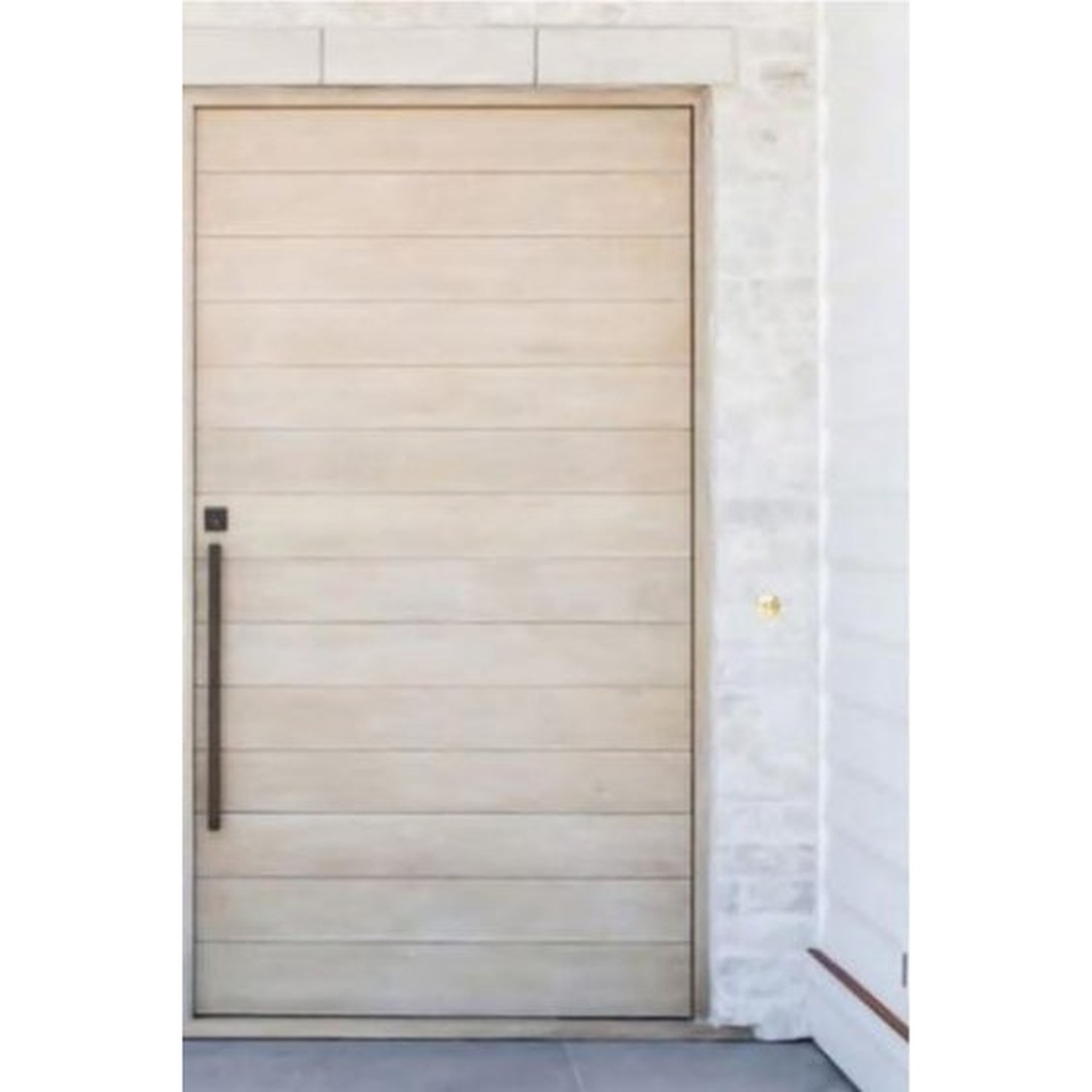 BUILD SOURCE™ Contemporary Light Oak Horizontal Plank Entry Door EA-0095 — 8" x 12" Sample