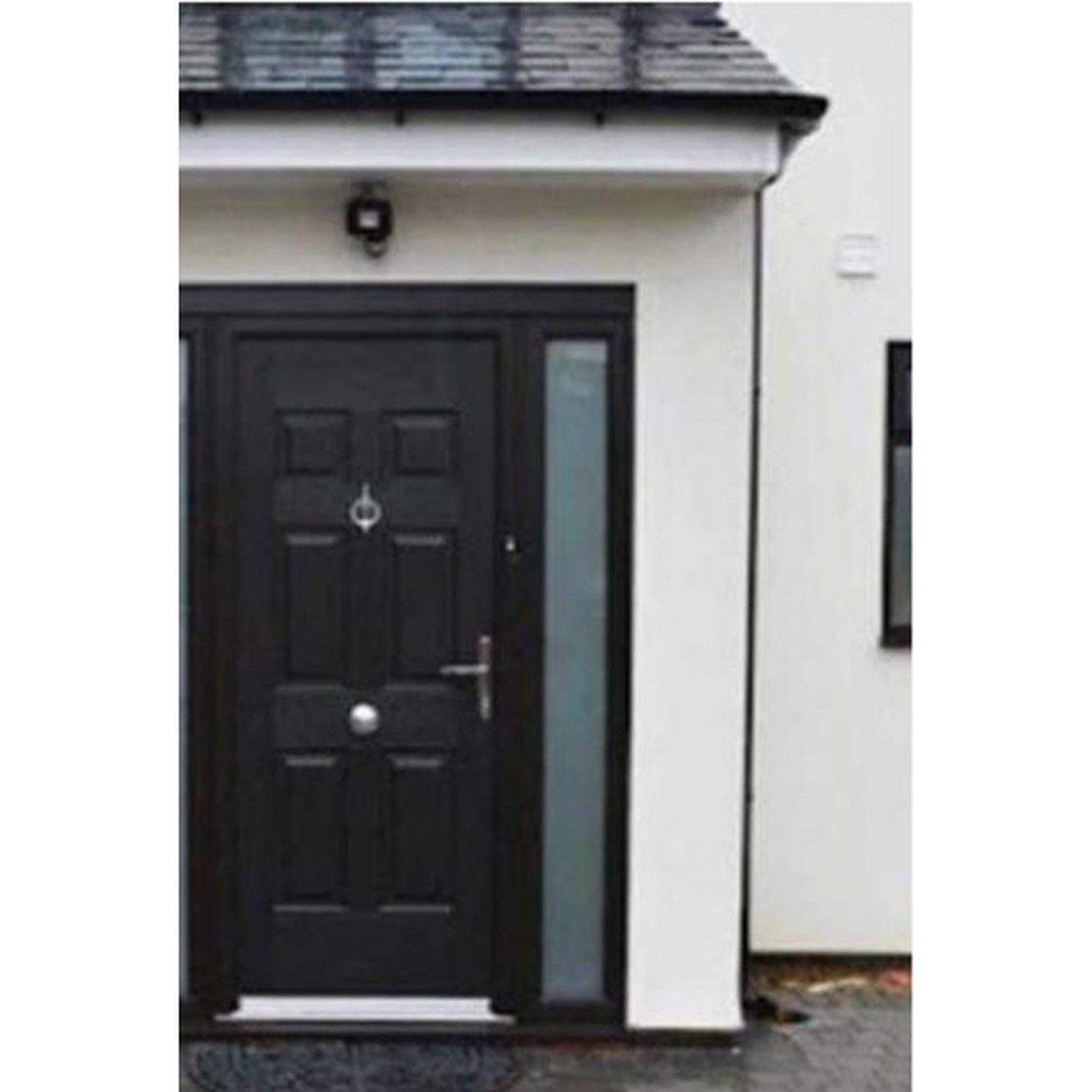BUILD SOURCE™ Classic Matte Black Six Panel Exterior Door EA-0098 — 8" x 12" Sample