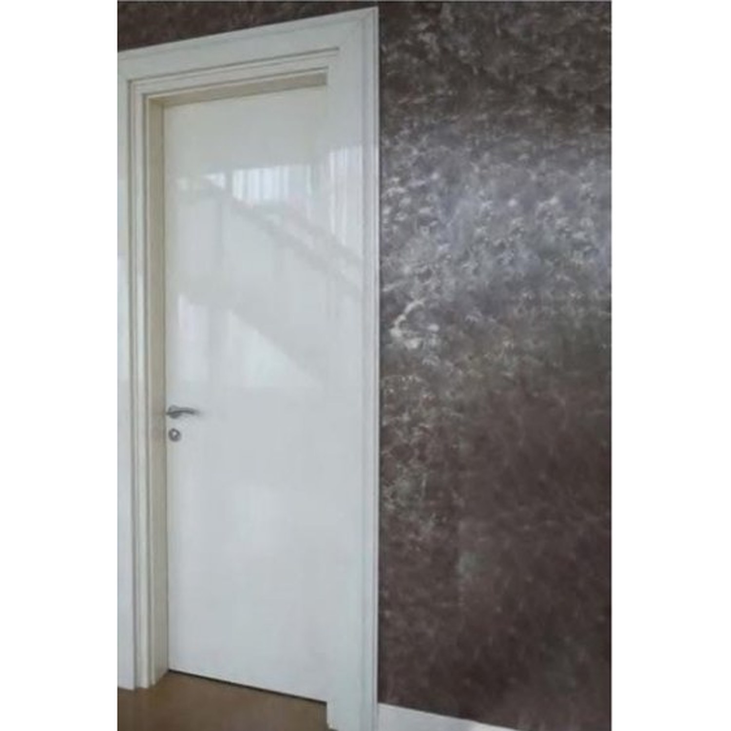 BUILD SOURCE™ Contemporary High Gloss White Slab Exterior Door EA-0105 — 8" x 12" Sample