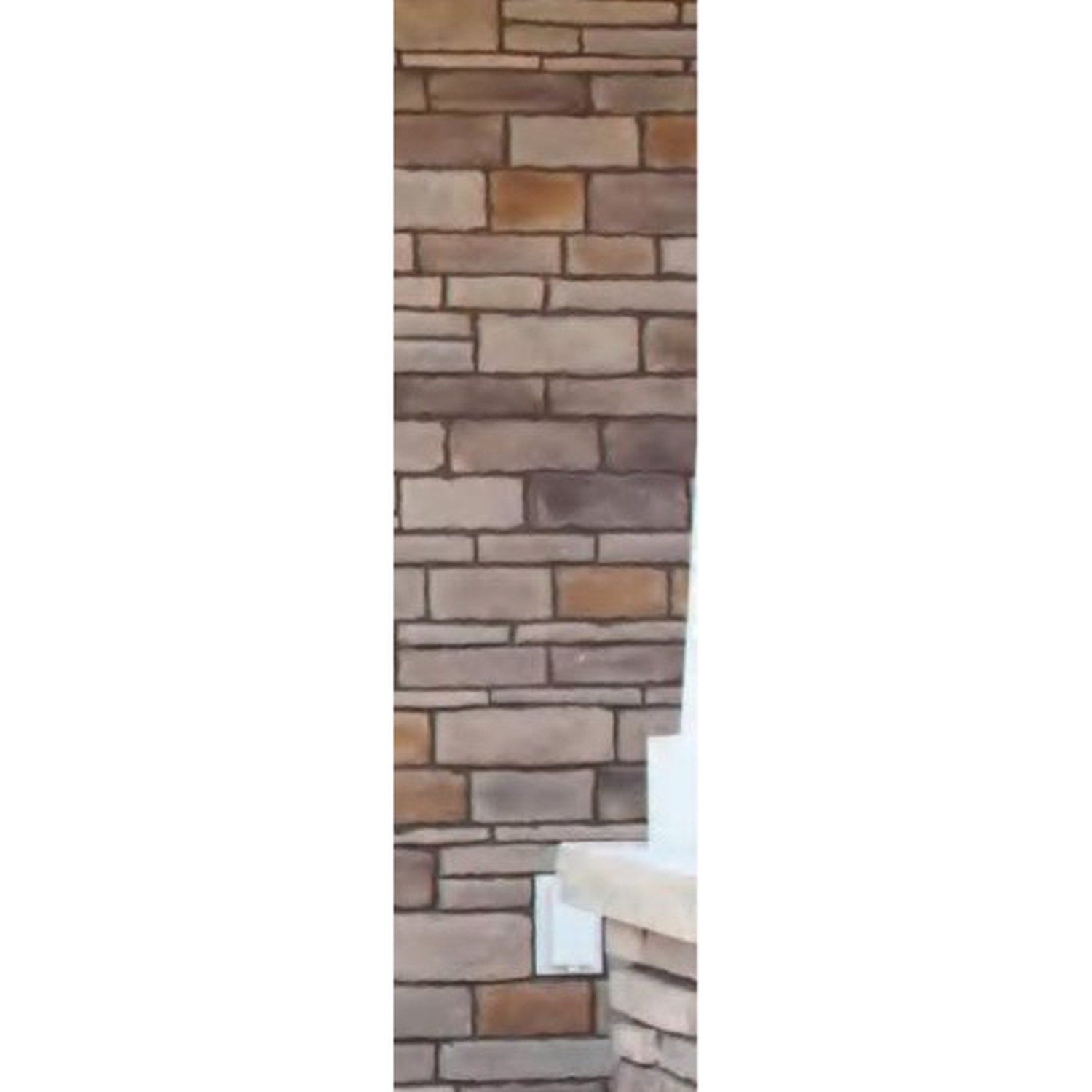 BUILD SOURCE™ White Craftsman Front Door Stone Surround EA-0114 — 8" x 12" Sample