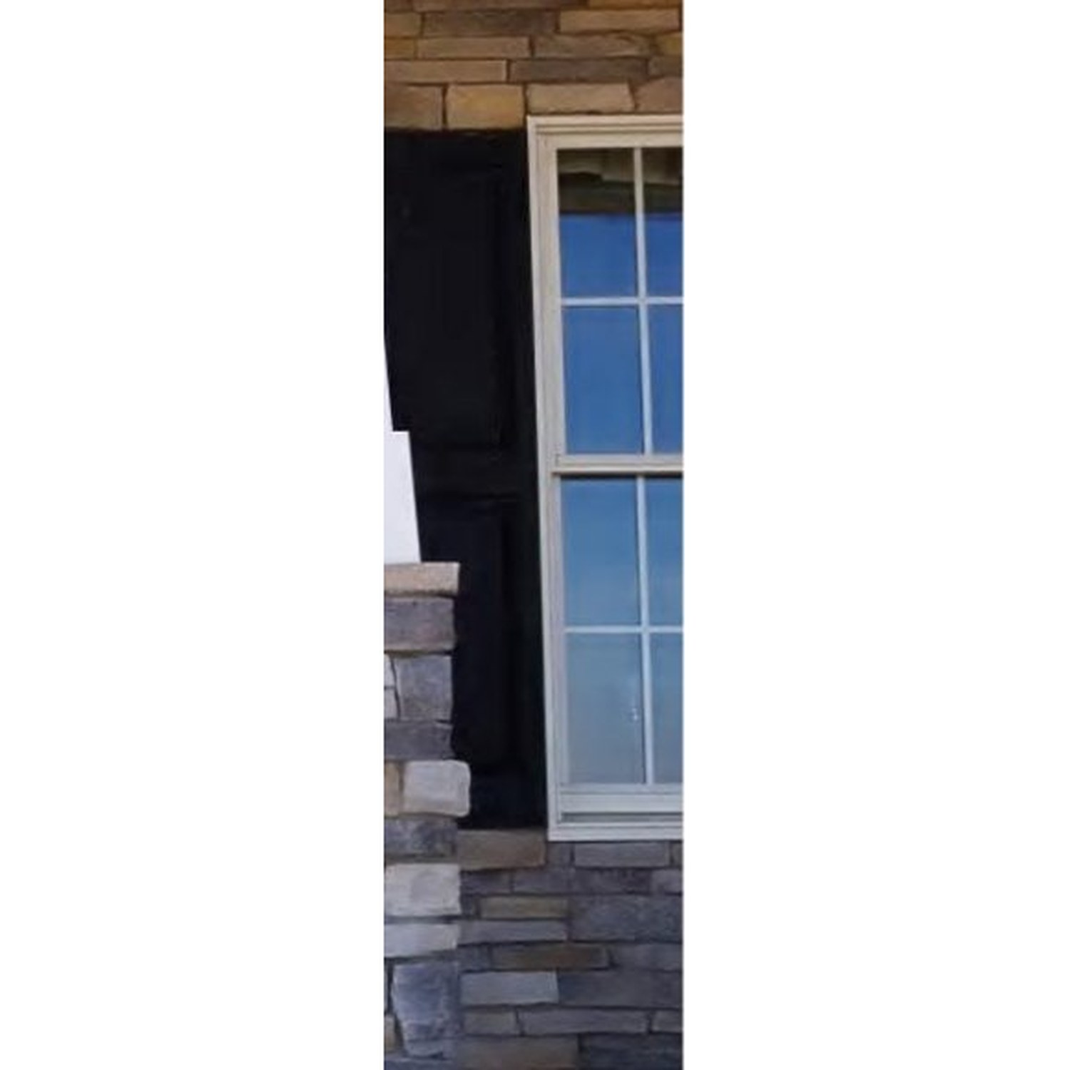BUILD SOURCE™ Craftsman Stone Veneer Frame Glass Entry Door EA-0119 — 8" x 12" Sample