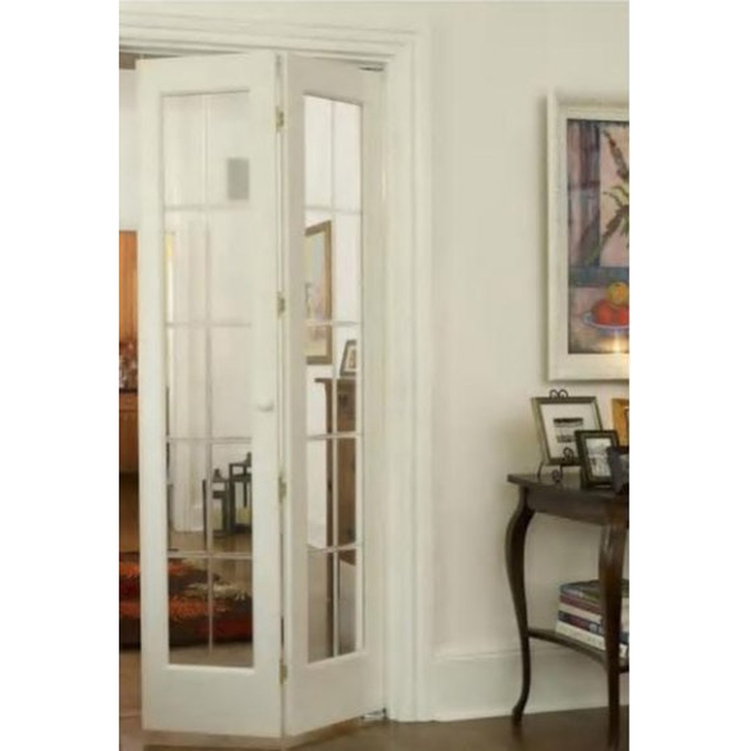 BUILD SOURCE™ Traditional White French Lite Folding Bifold Door FA-0001 — 8" x 12" Sample