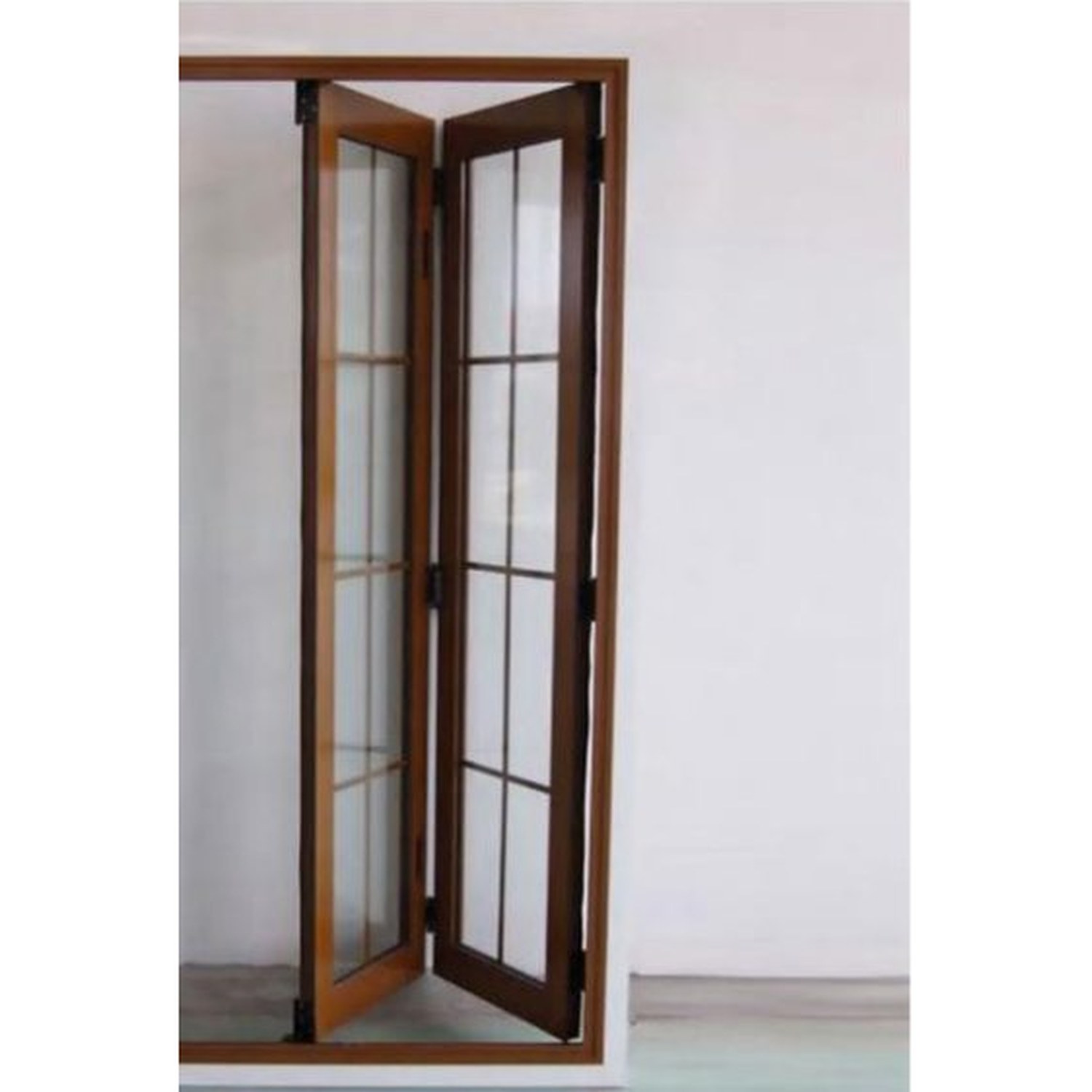 BUILD SOURCE™ Craftsman Warm Oak Glass Lite Folding Door FA-0002 — 8" x 12" Sample