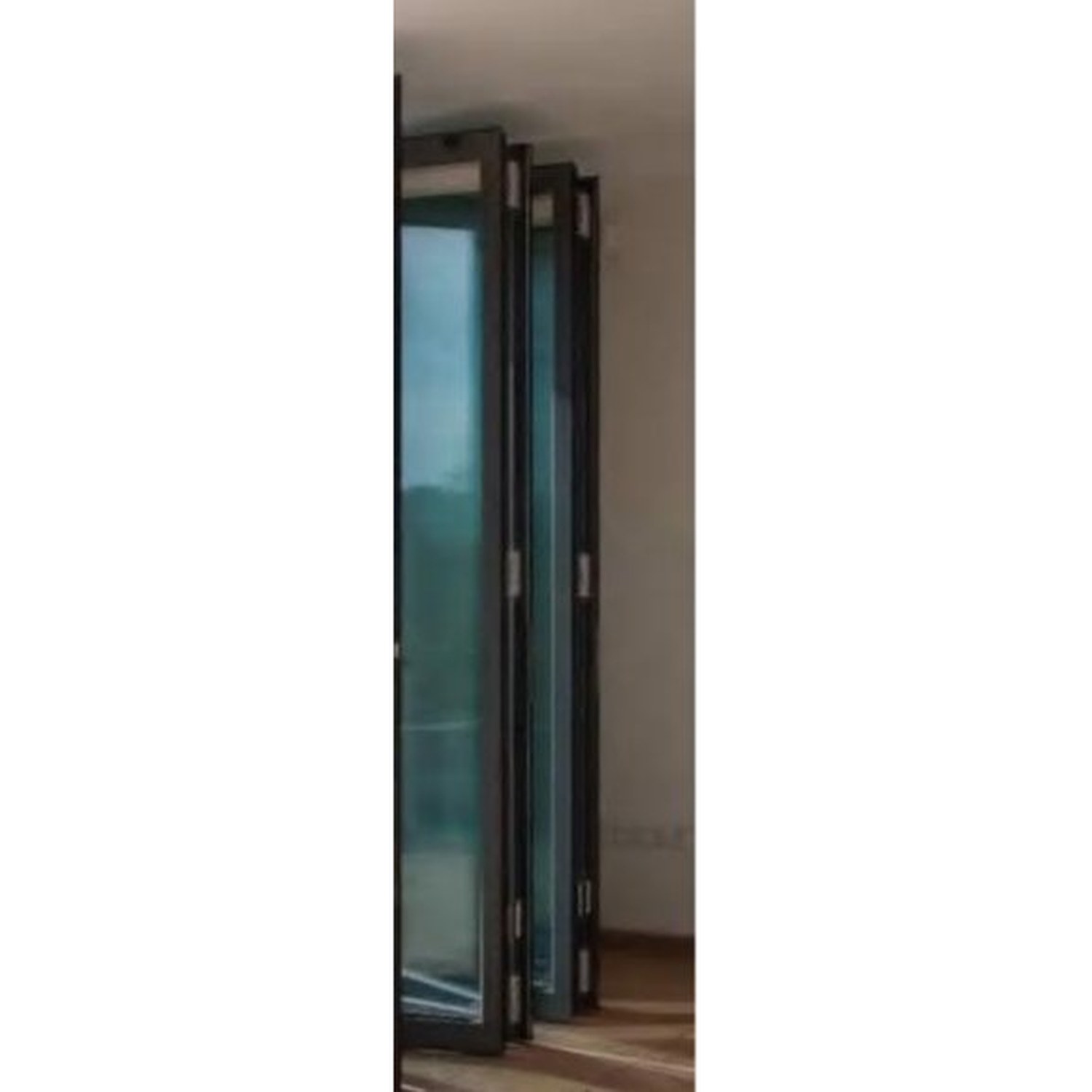 BUILD SOURCE™ Modern Black Aluminum Folding Glass Patio Door FA-0030 — 8" x 12" Sample