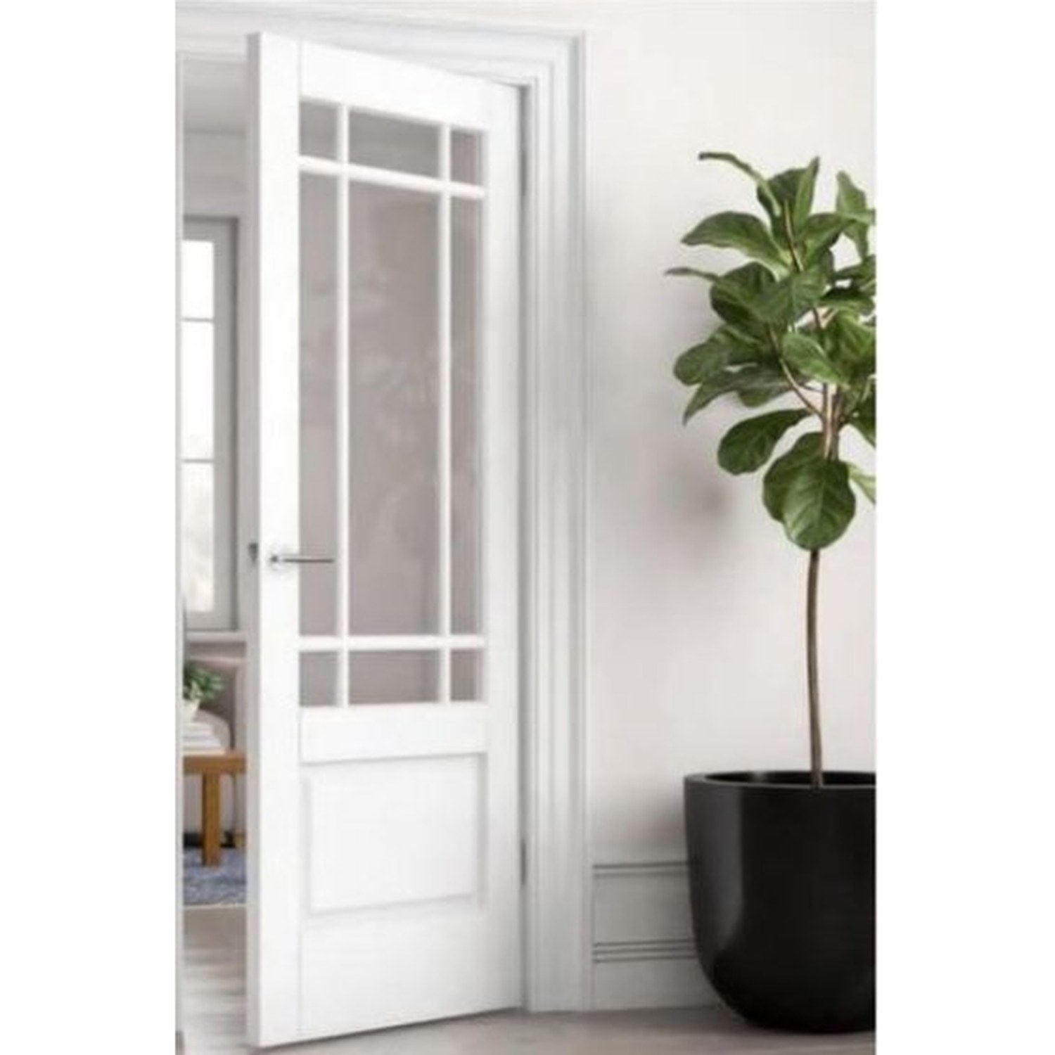 BUILD SOURCE™ Craftsman White Multi Lite Panel Interior French Door FB-0007 — 8" x 12" Sample