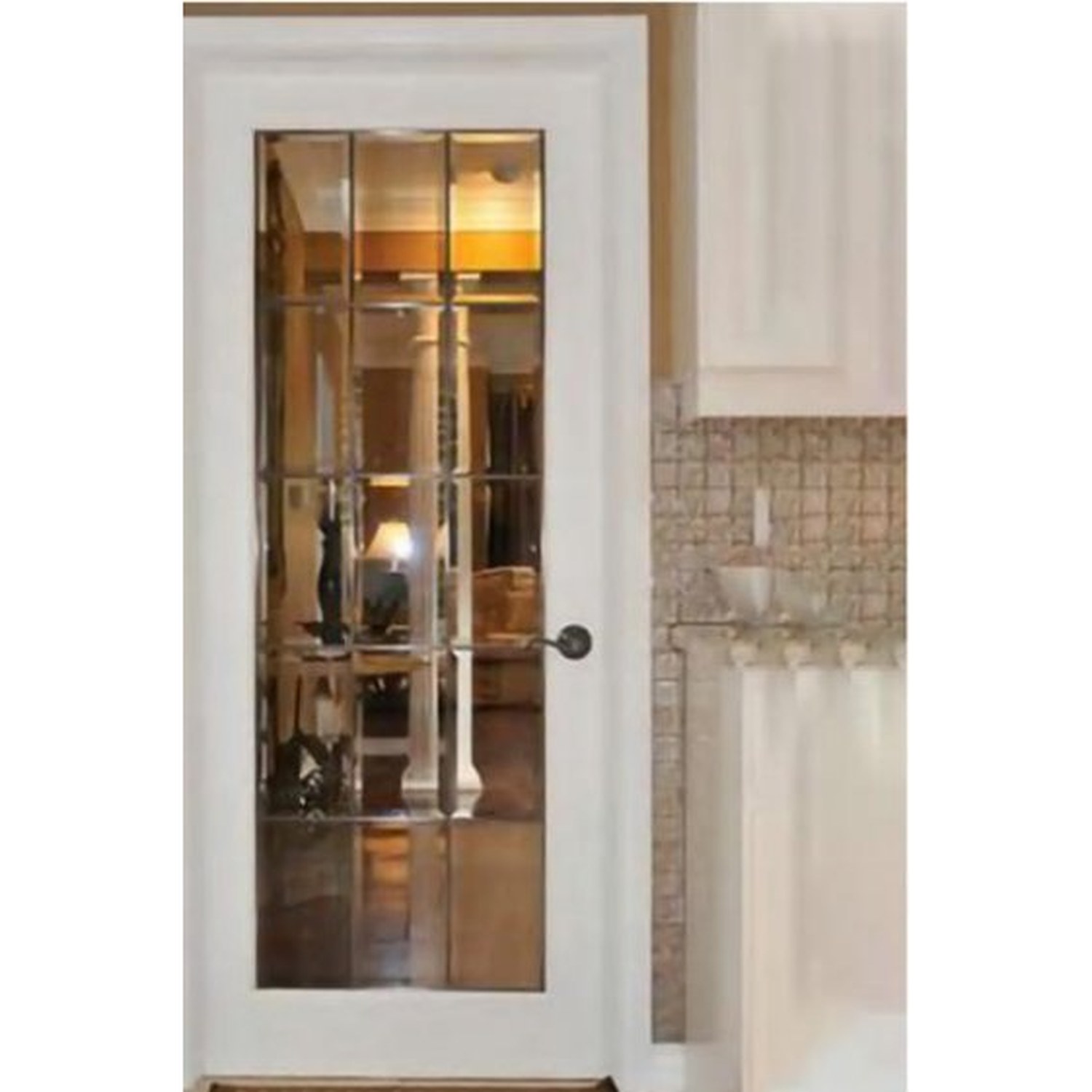 BUILD SOURCE™ Traditional Painted White 15 Lite Interior French Door FB-0015 — 8" x 12" Sample