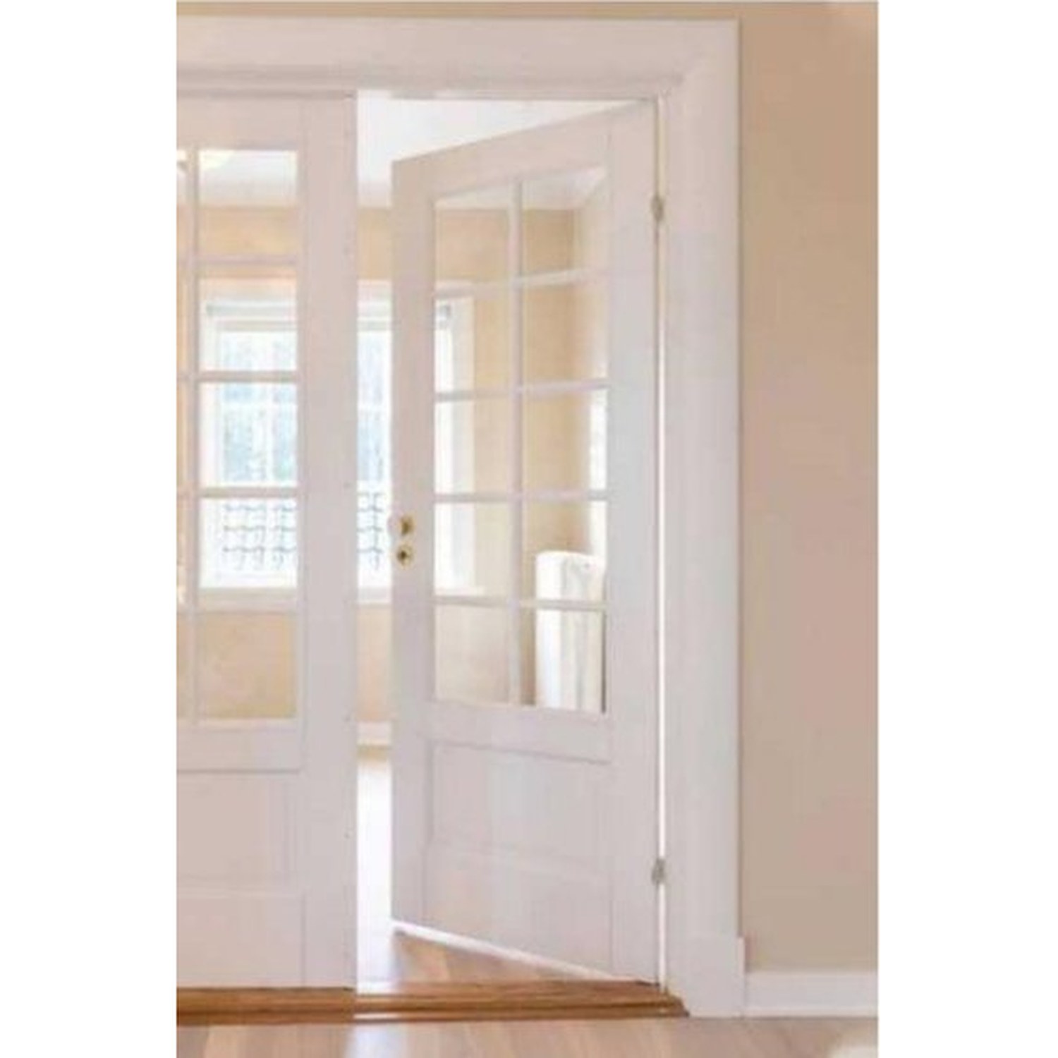 BUILD SOURCE™ Traditional Painted White Multi Lite French Doors FB-0018 — 8" x 12" Sample