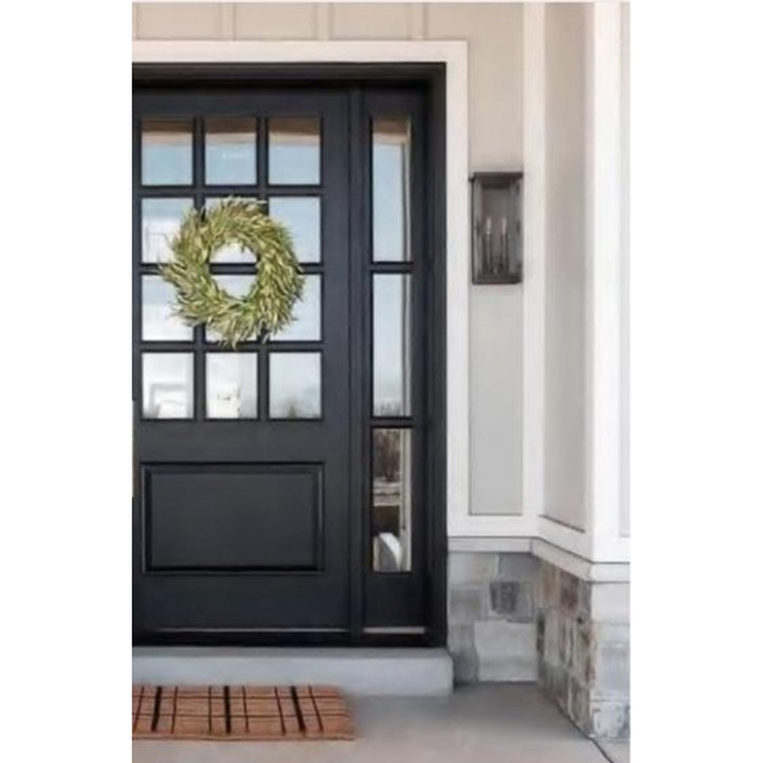 BUILD SOURCE™ Craftsman Black Twelve Lite Sidelite Entry Door FB-0024 — 8" x 12" Sample