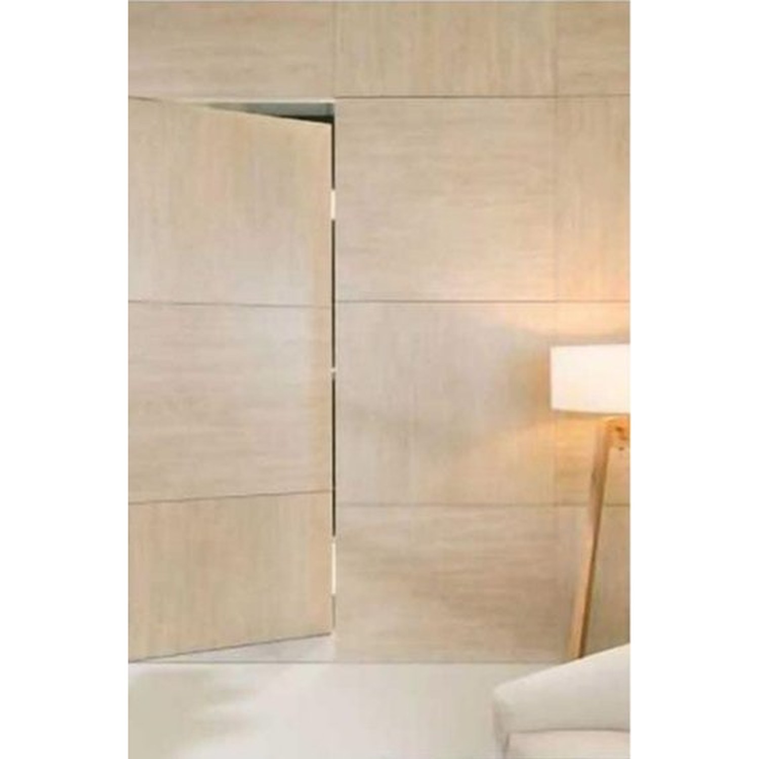 BUILD SOURCE™ Contemporary Light Oak Paneled Hidden Door HA-0003 — 8" x 12" Sample