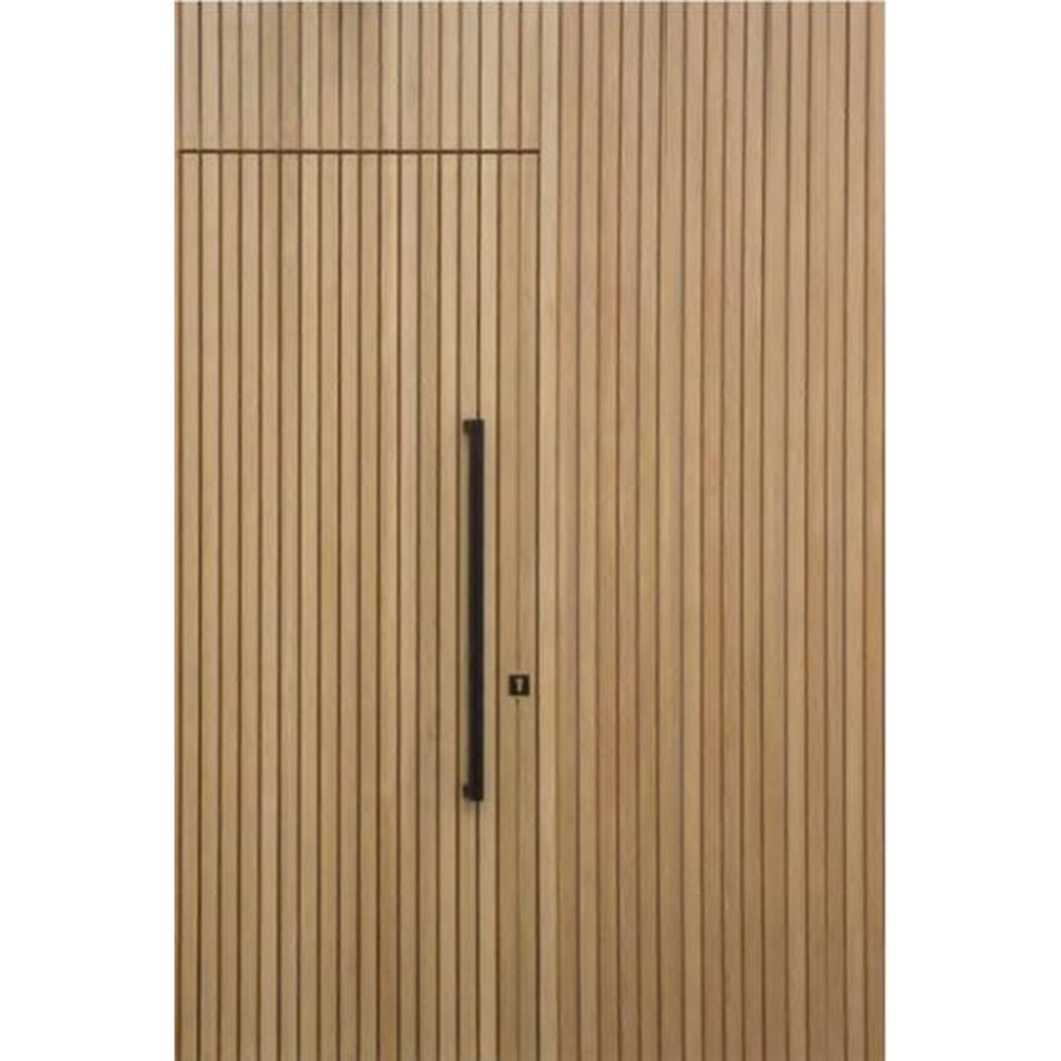 BUILD SOURCE™ Natural Oak Vertical Slat Hidden Door HA-0006 — 8" x 12" Sample