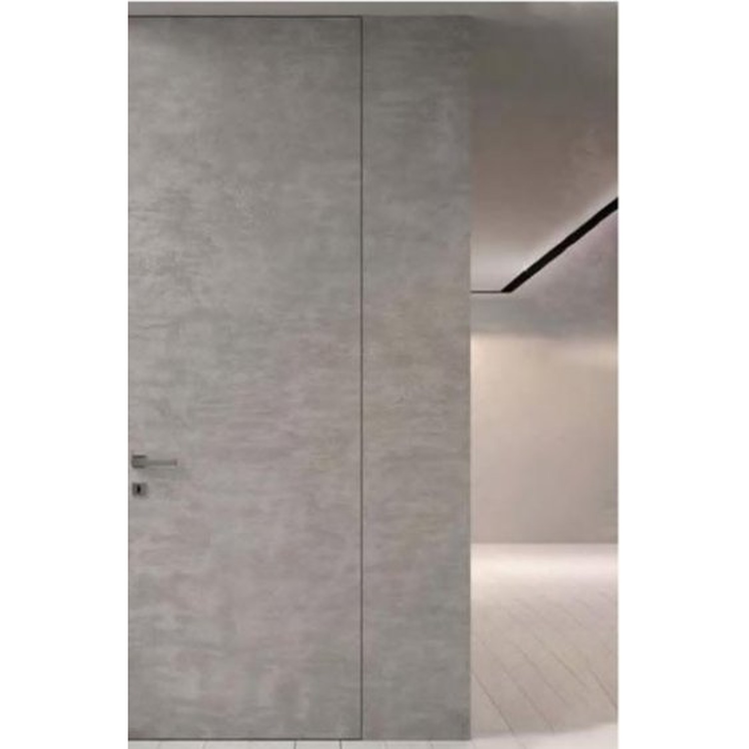 BUILD SOURCE™ Modern Grey Plaster Finish Hidden Door HA-0008 — 8" x 12" Sample