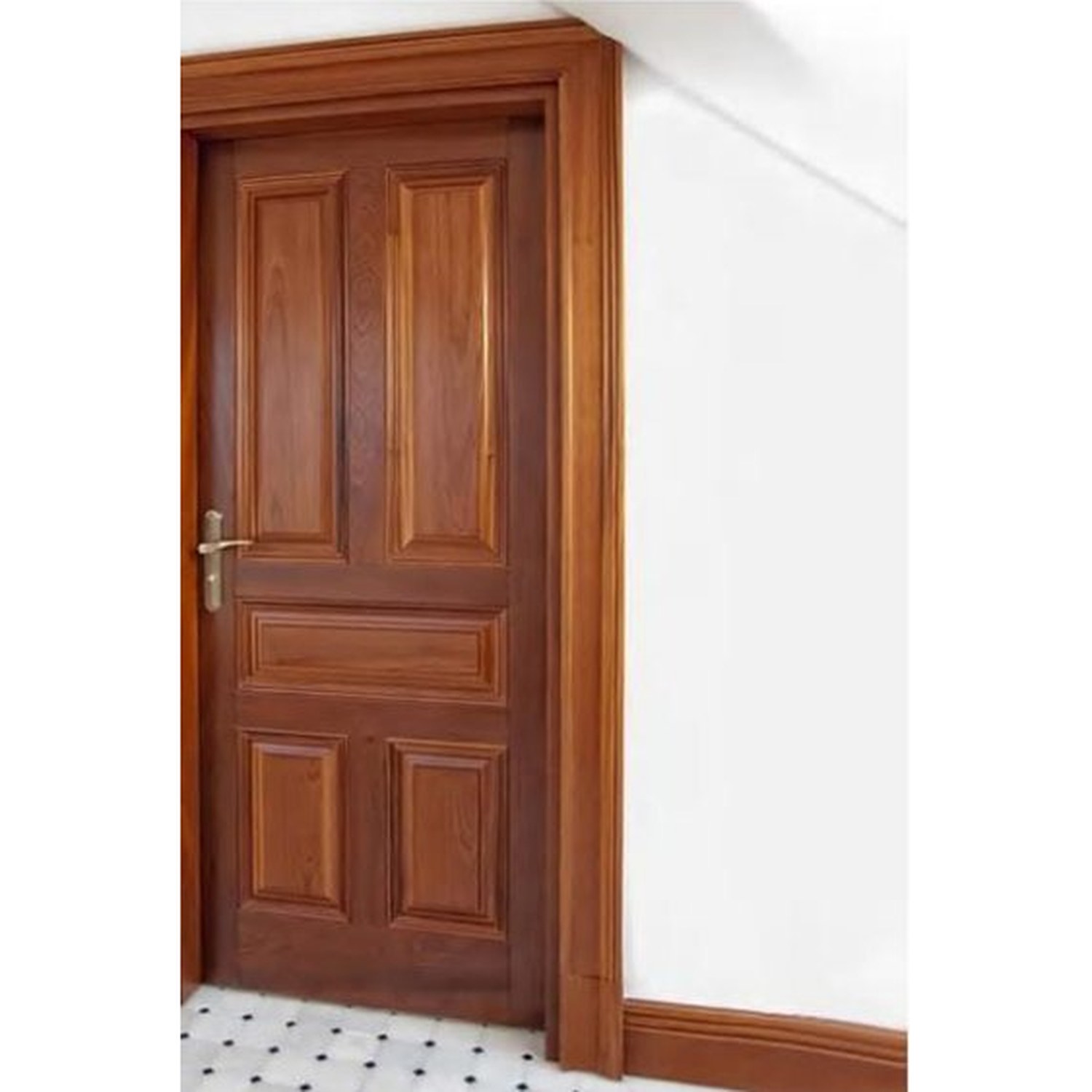 BUILD SOURCE™ Traditional Solid Mahogany Five Panel Interior Door IA-0001 — 8" x 12" Sample