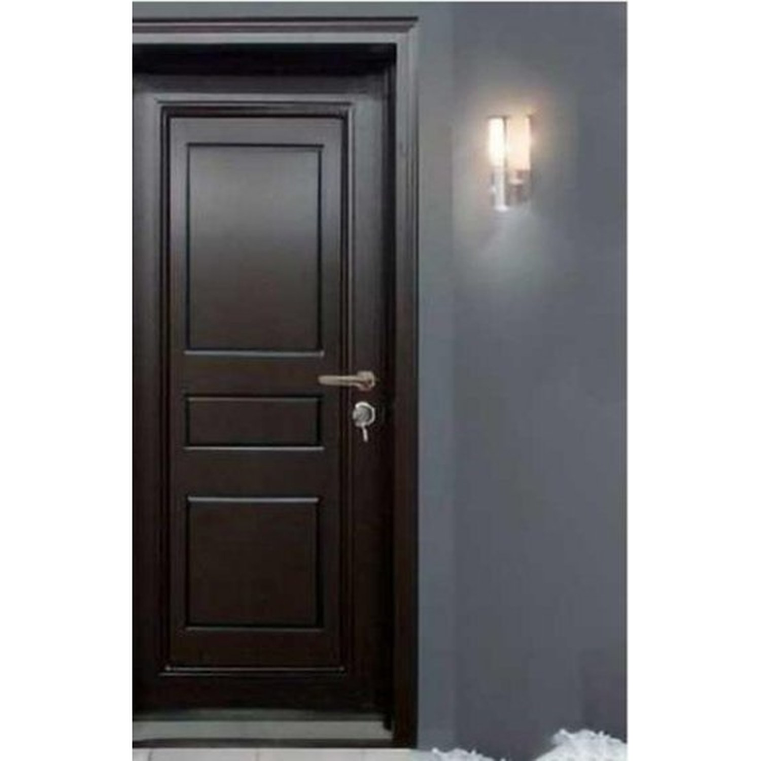BUILD SOURCE™ Modern Dark Espresso Three Panel Interior Door IA-0003 — 8" x 12" Sample