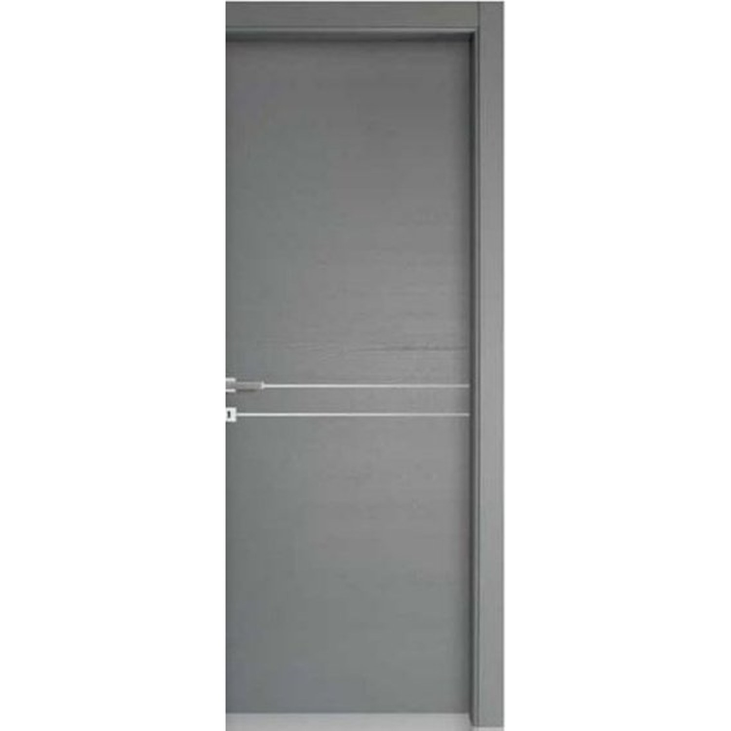 BUILD SOURCE™ Modern Grey Flush Door with Dual Inlays IA-0012 — 8" x 12" Sample
