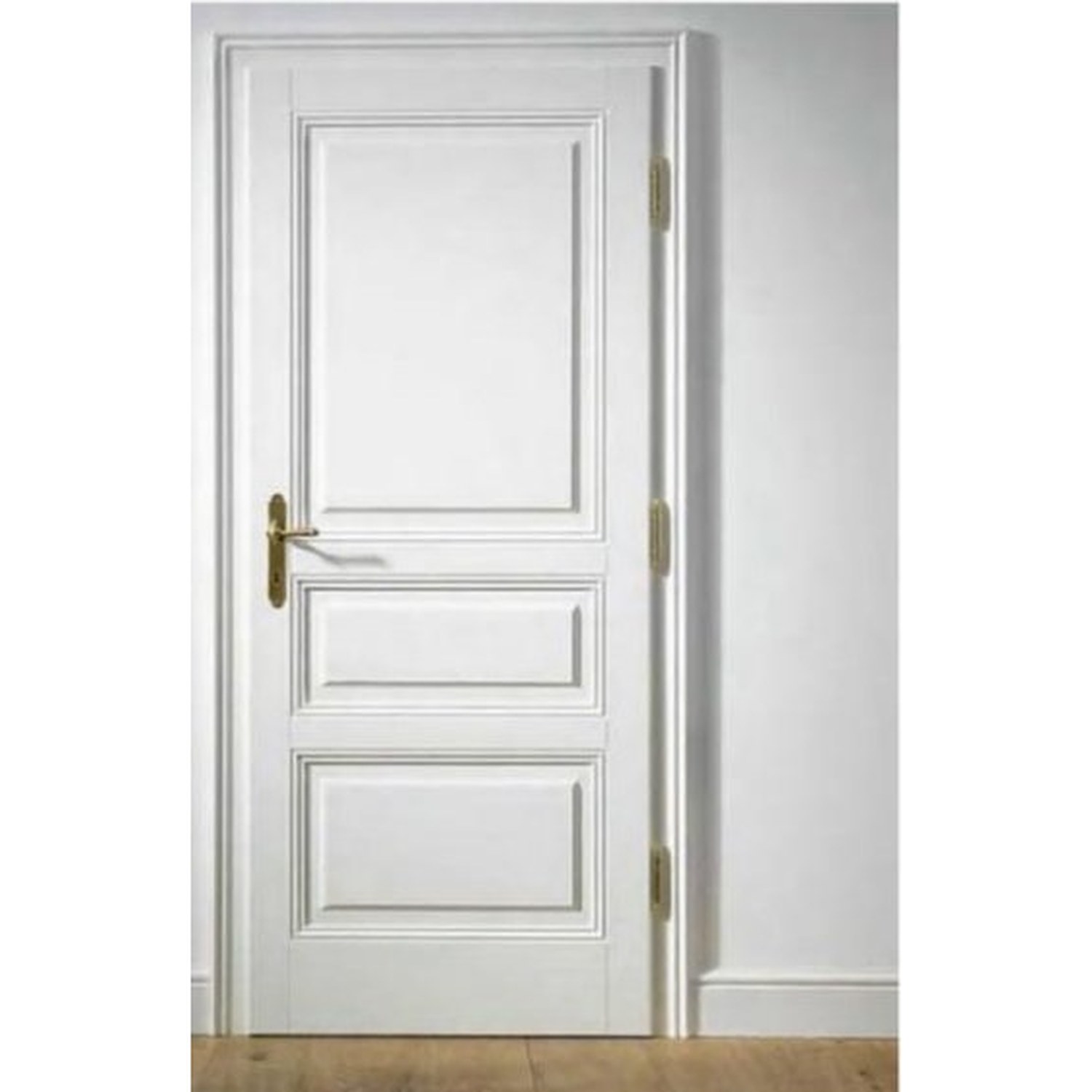 BUILD SOURCE™ Traditional White Raised Three Panel Interior Door IA-0016 — 8" x 12" Sample
