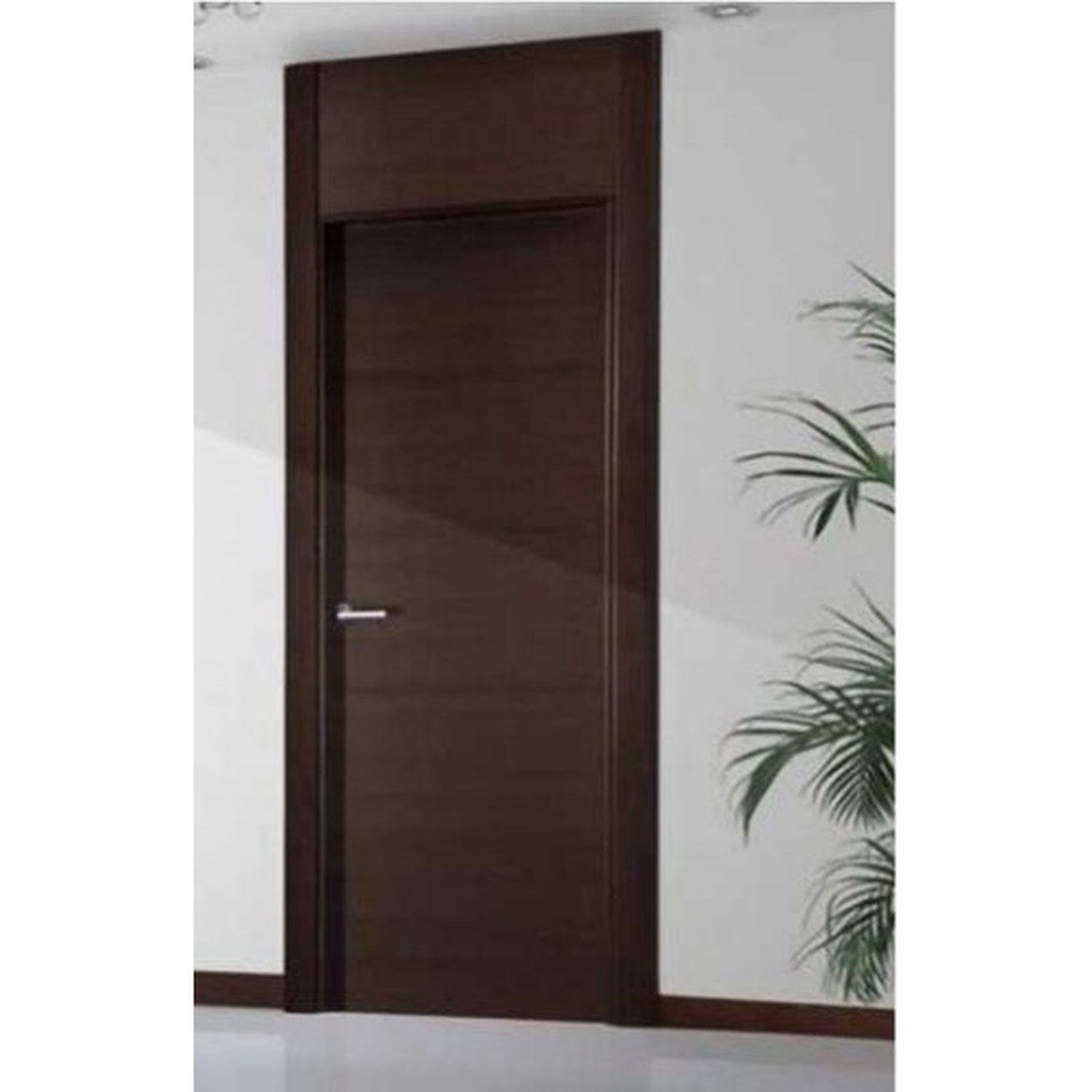 BUILD SOURCE™ Contemporary Dark Walnut Flush Slab Door IA-0020 — 8" x 12" Sample